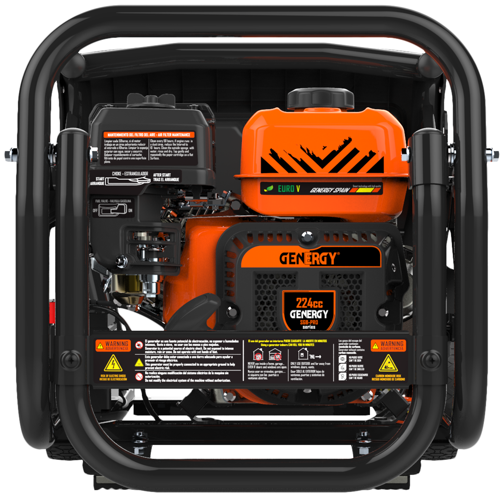 Gerador a gasolina com AVR arranque elétrico 3300W/3000W Genergy Jaca - 10