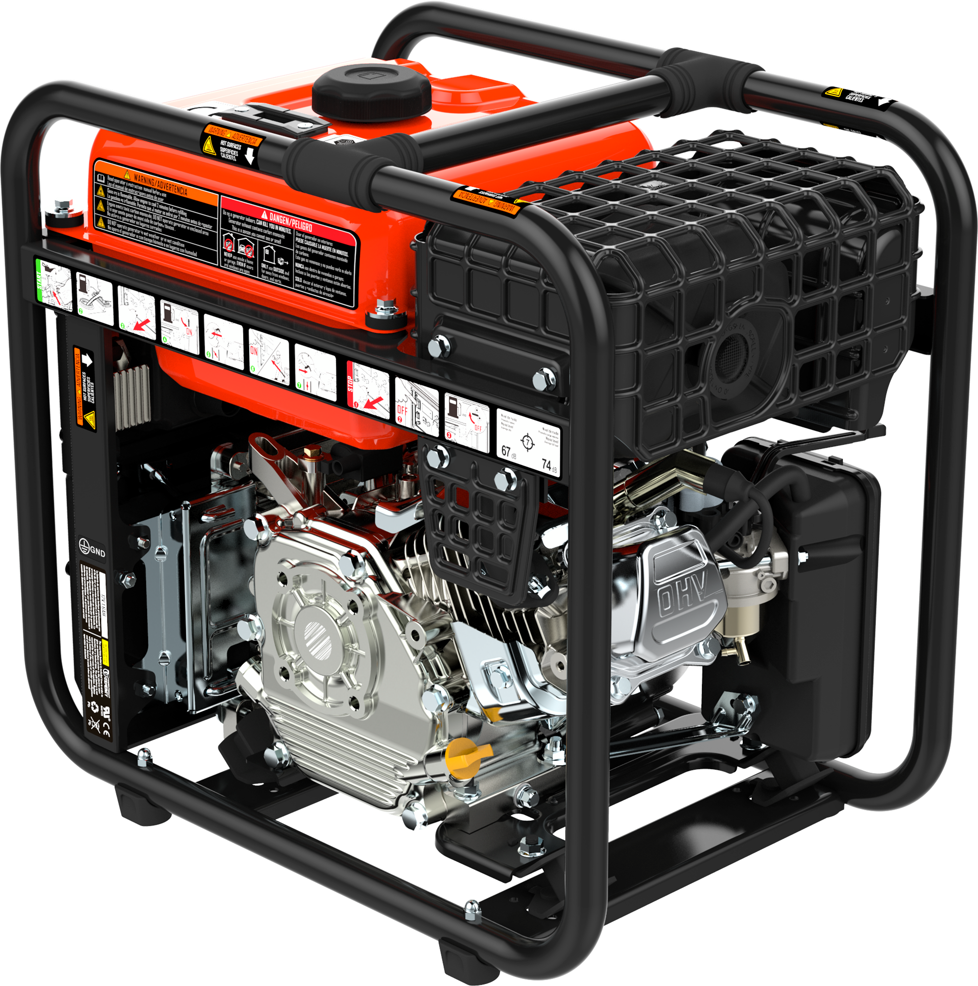 Gerador inverter a gasolina arranque elétrico 3800W/3500W Genergy Rodas - 15