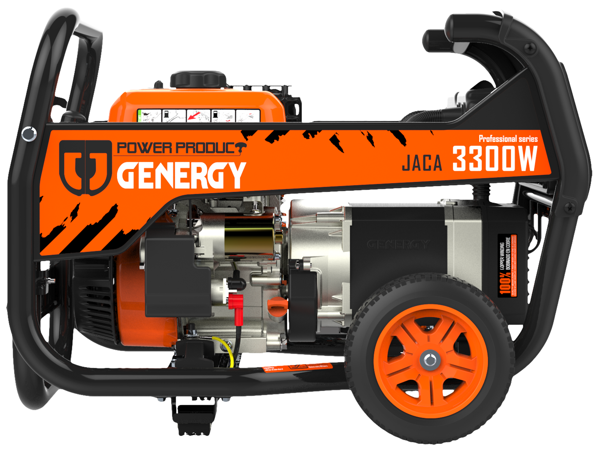 Gerador a gasolina com AVR arranque elétrico 3300W/3000W Genergy Jaca - 9