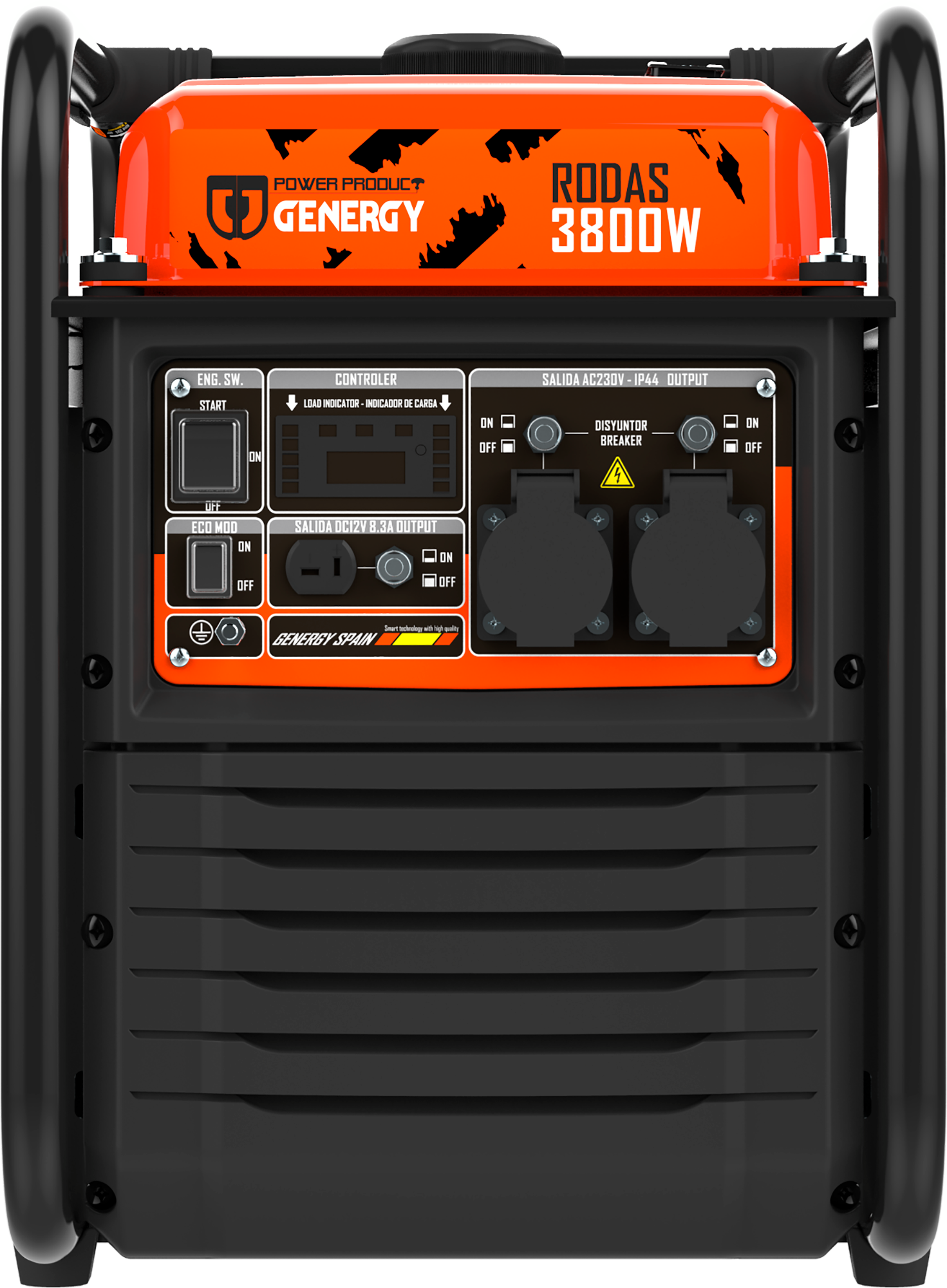Gerador inverter a gasolina arranque elétrico 3800W/3500W Genergy Rodas - 13