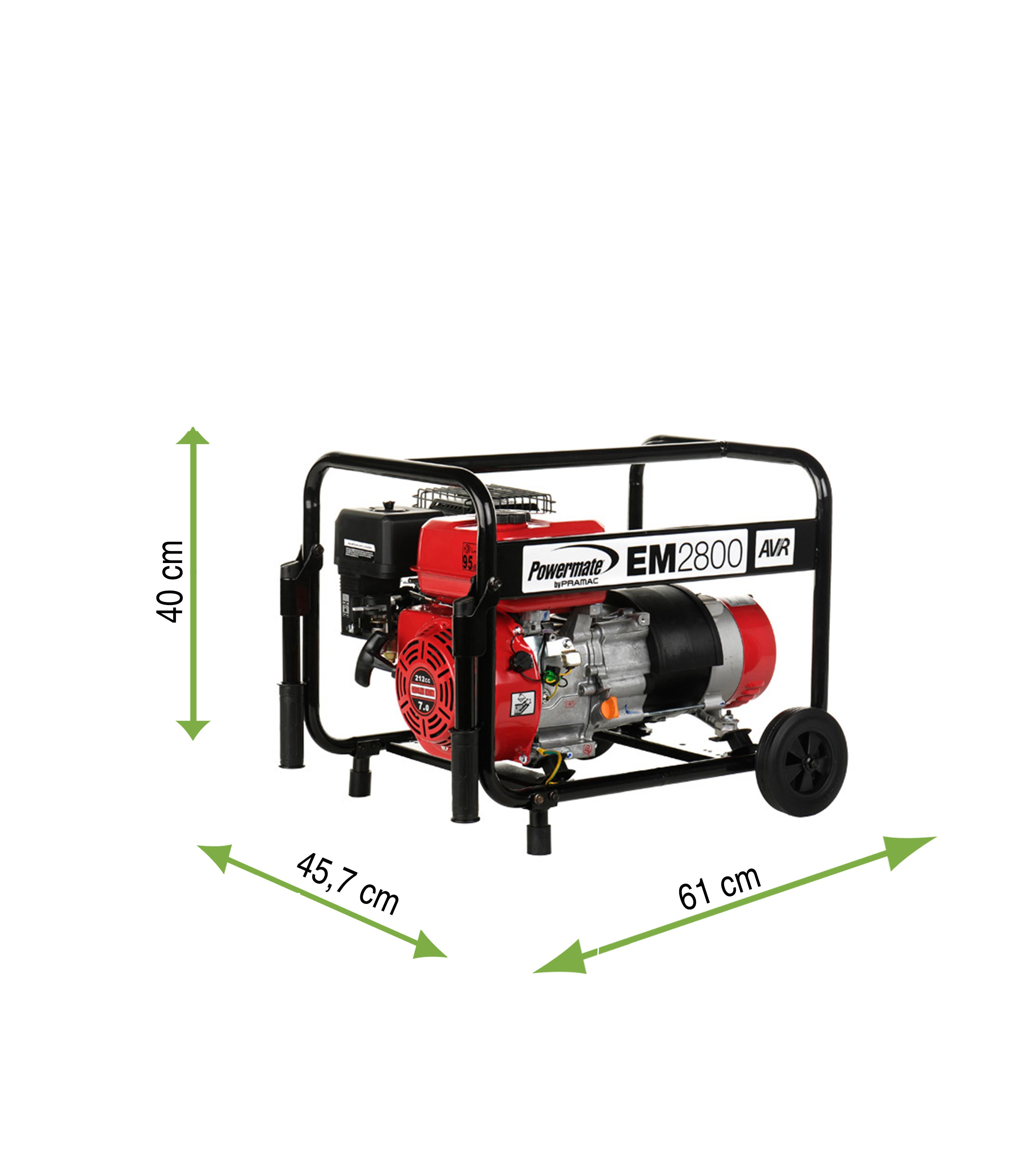 Gerador a gasolina arranque manual 2800W/2500 W Pramac Powermate EM2800 - 4