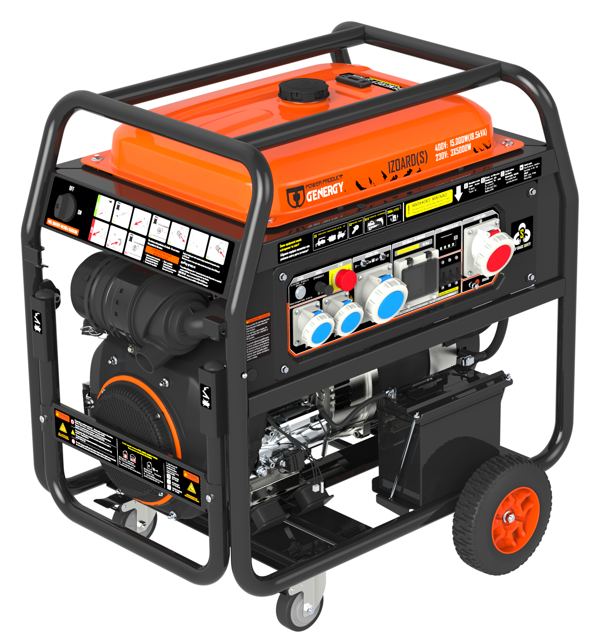 Genergy  Generador Gasolina Izoard 380V, 18/17Kvas, Avr, Arranque Electrico. , Leroy Merlin