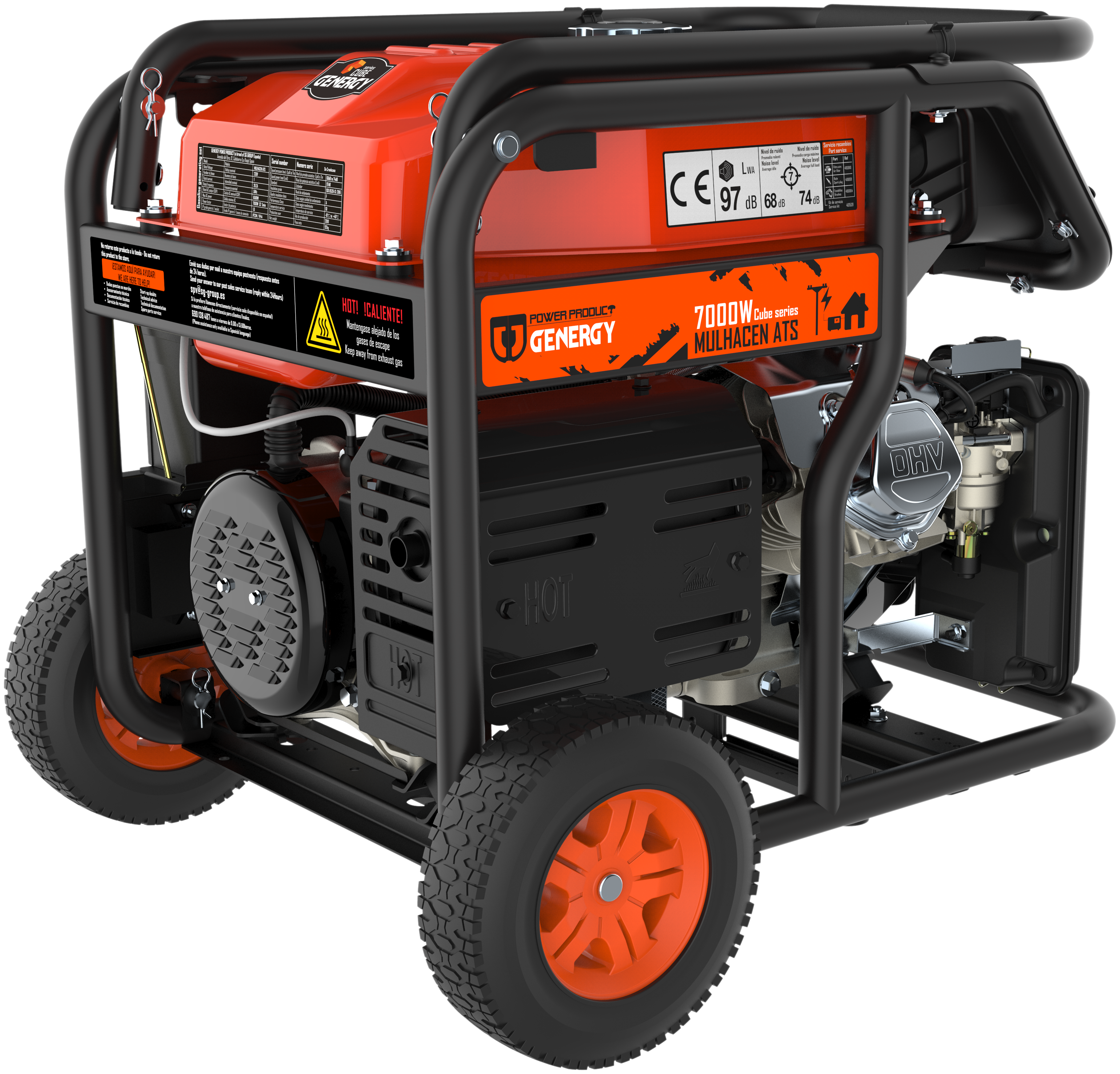Gerador a gasolina arranque automático 6500/6000 W Genergy Mulhacén ATS - 8