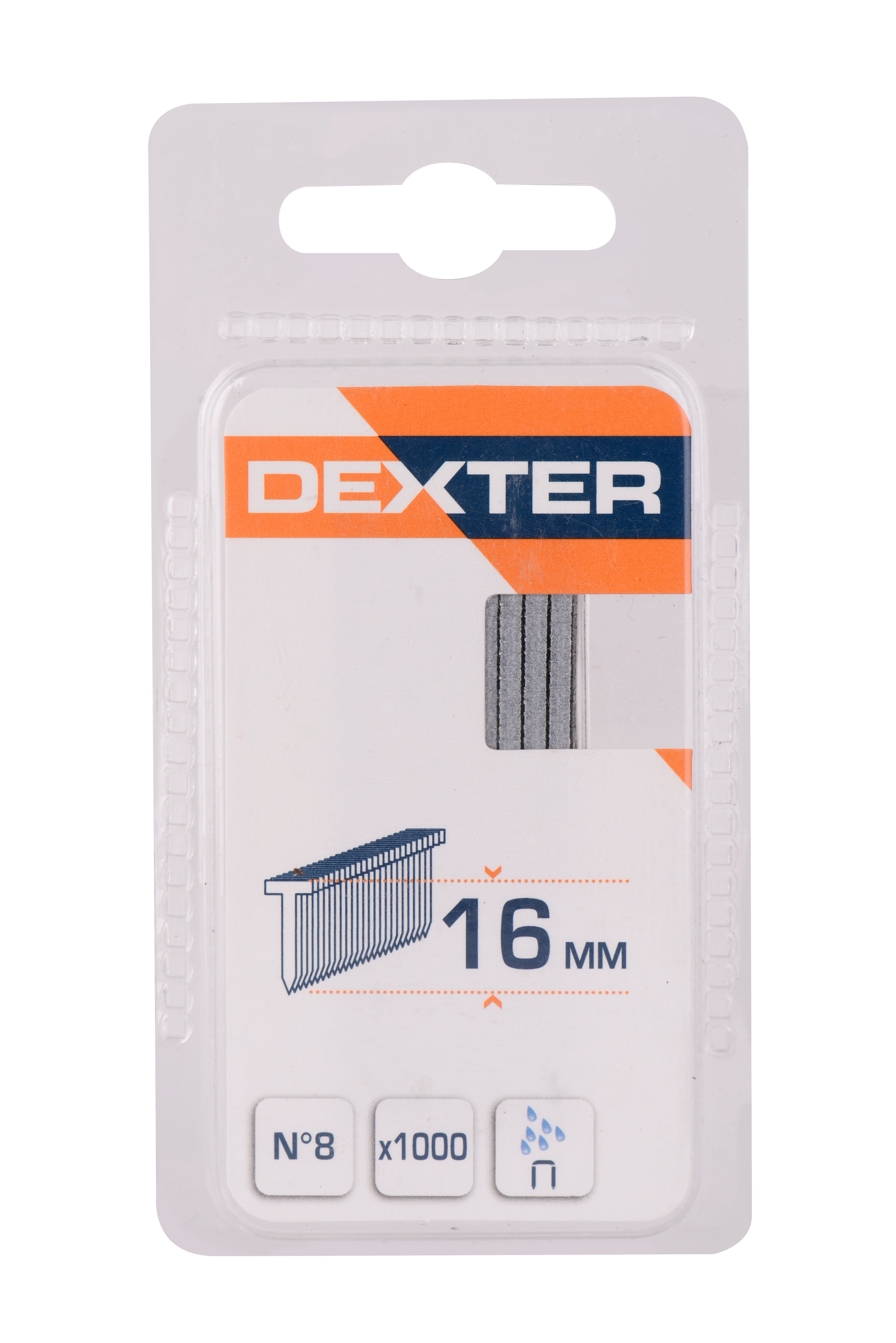 Pack de 1000 clavos con cabeza DEXTER Nº 8, 16mm - 6
