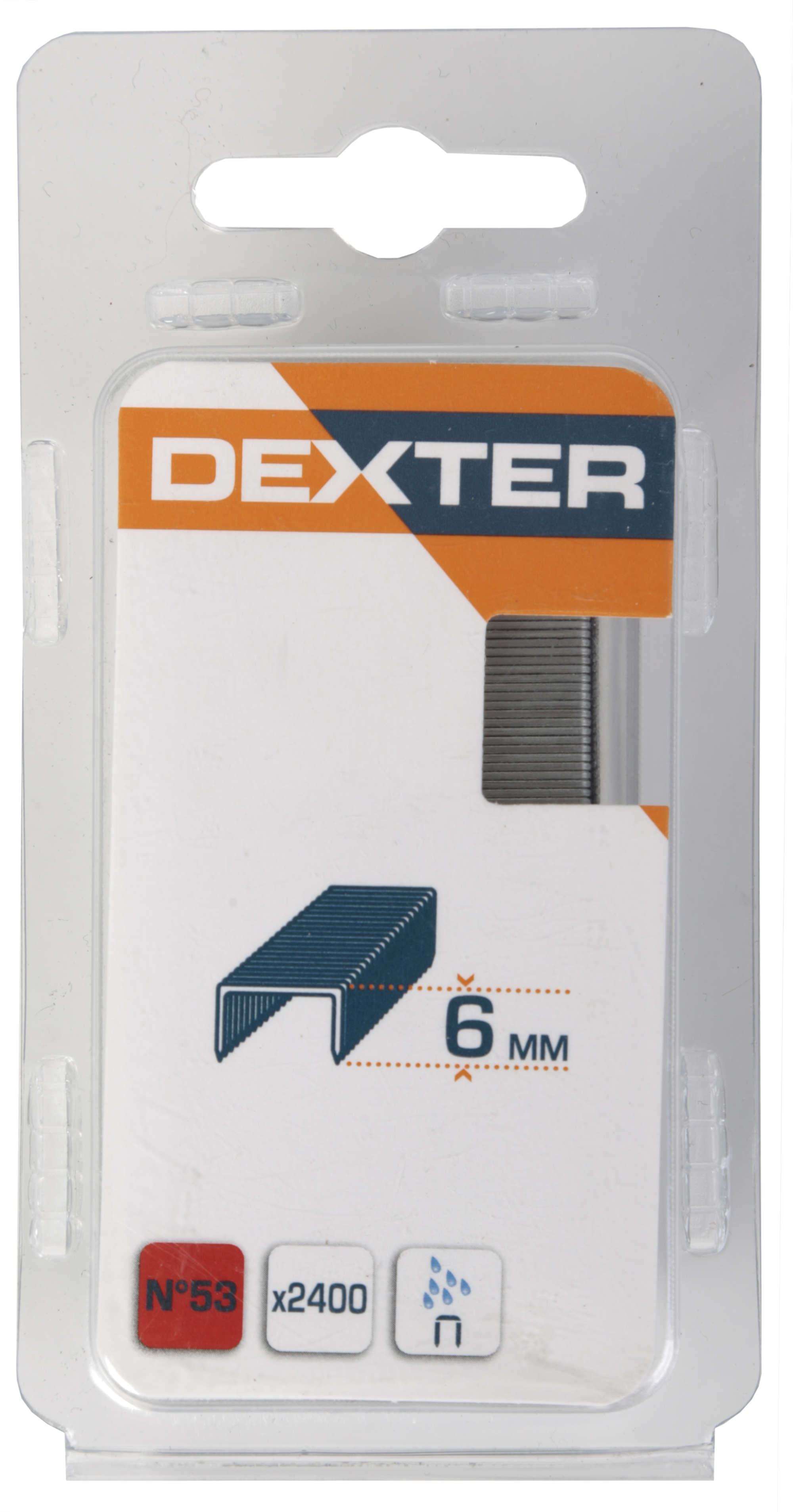 Pack de 2400 grapas DEXTER Nº 53, 6mm - 8