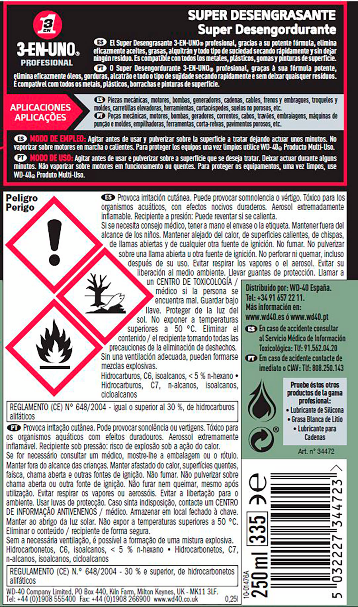 Desengordurante 3 EM 1 PROFISSIONAL 250ML - 4