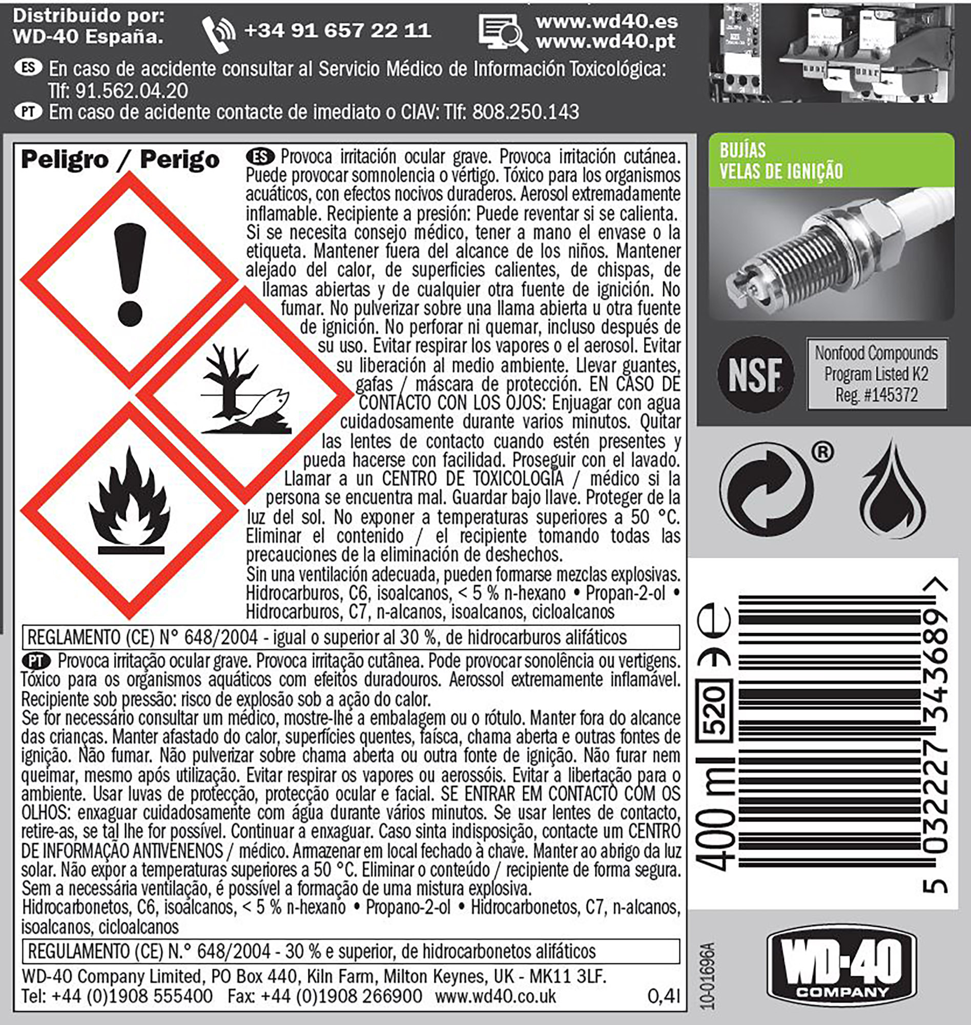 Lubrificante limpa contactos 400 ml WD-40 Specialist - 6