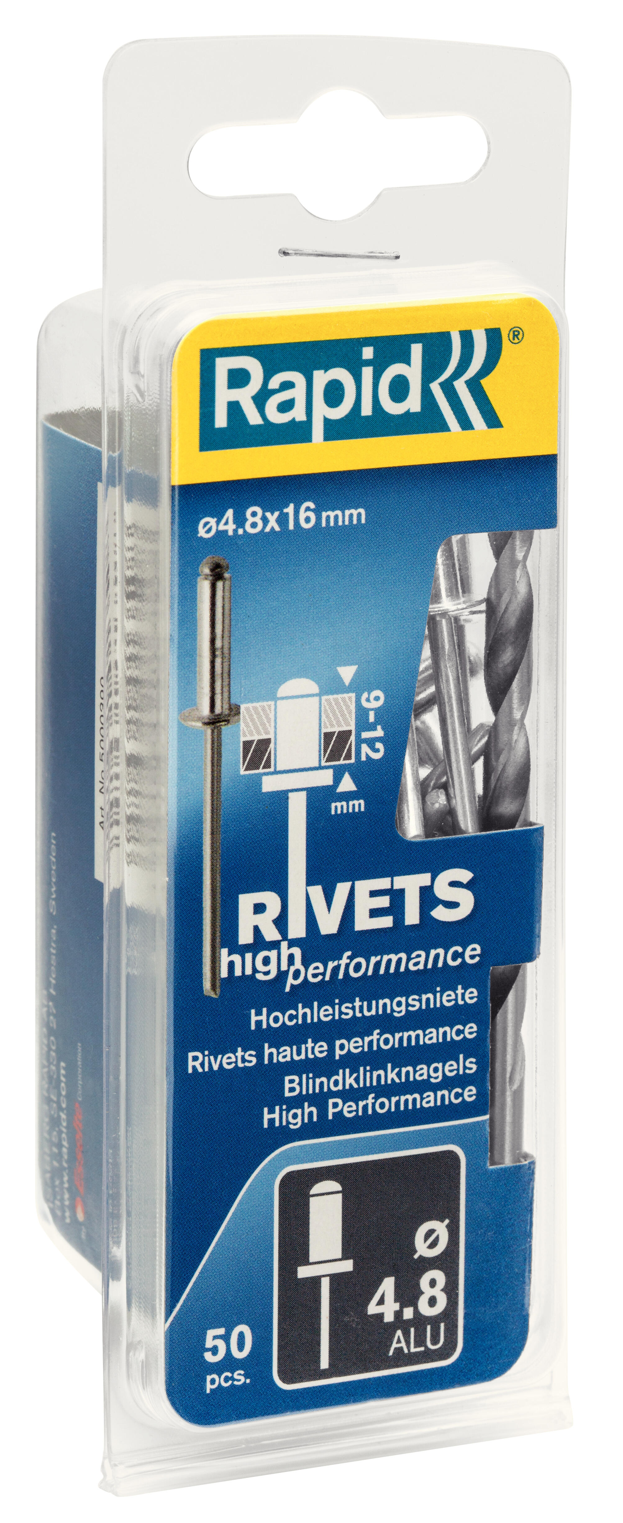 50 remaches de aluminio rapid 4.8 x