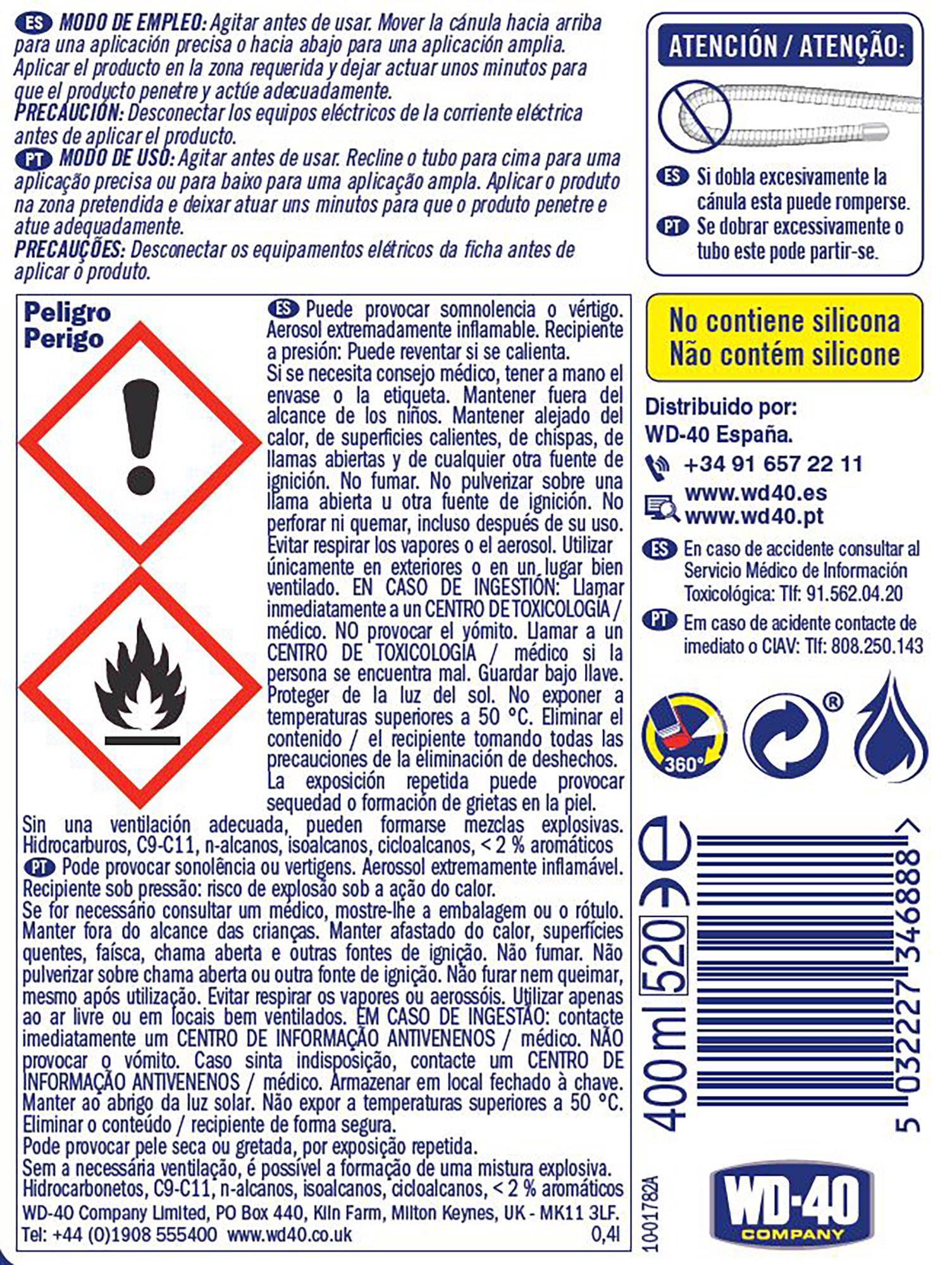 Lubrificante wd-40 multiusos flexível 400ml - 5