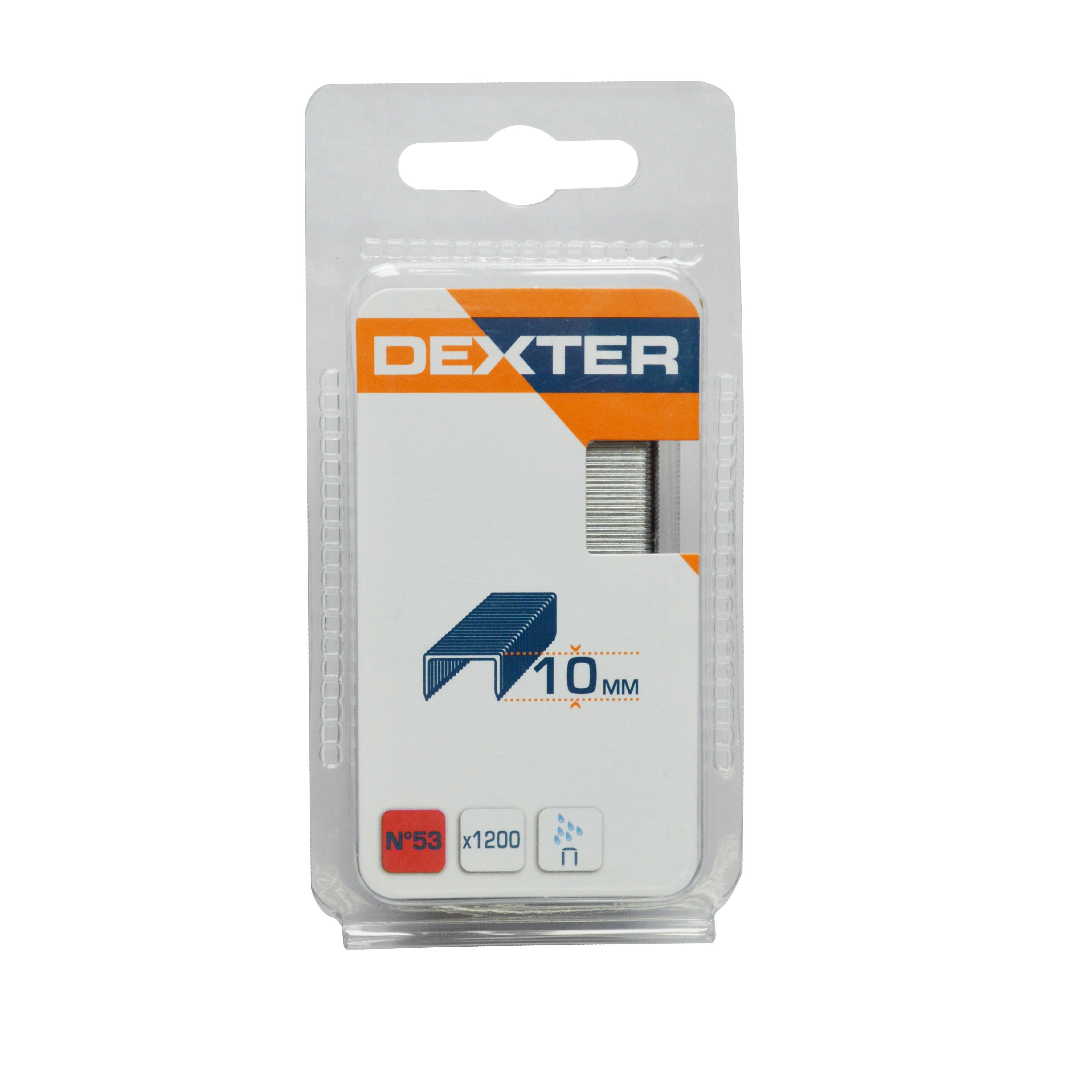 Pack de 1200 grapas DEXTER Nº 53, 10mm - 8