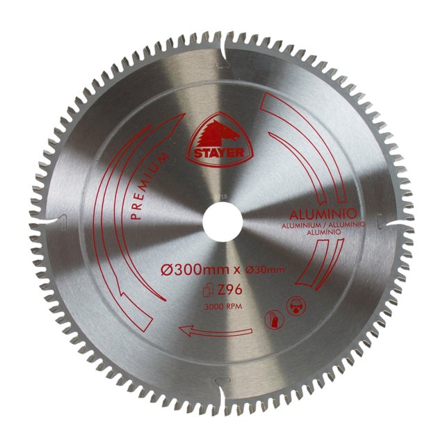 Disco de sierra circular STAYER para aluminio, 300 x 30 mm y 96 dientes