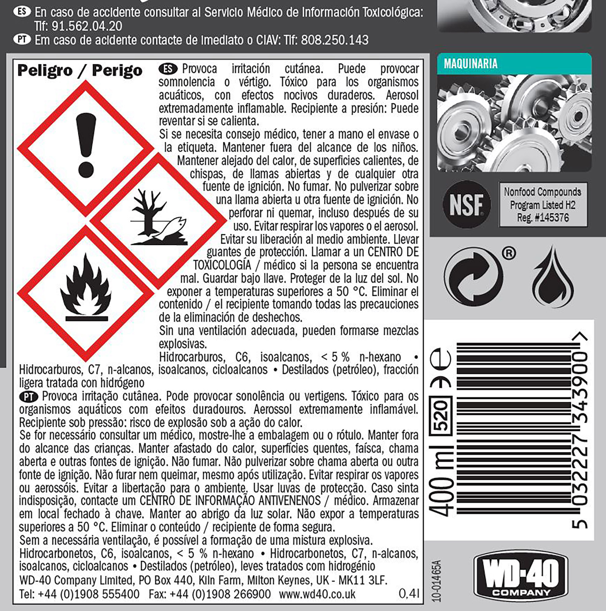 Massa de lítio branco em spray 400 ml WD-40 Specialist - 6