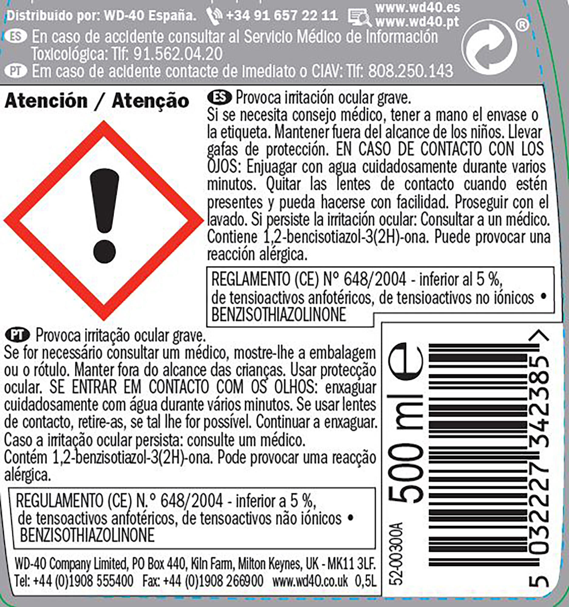 Spray de limpeza WD-40 SPECIALIST LIMPEZA TOTAL BICLETA 500ML - 4