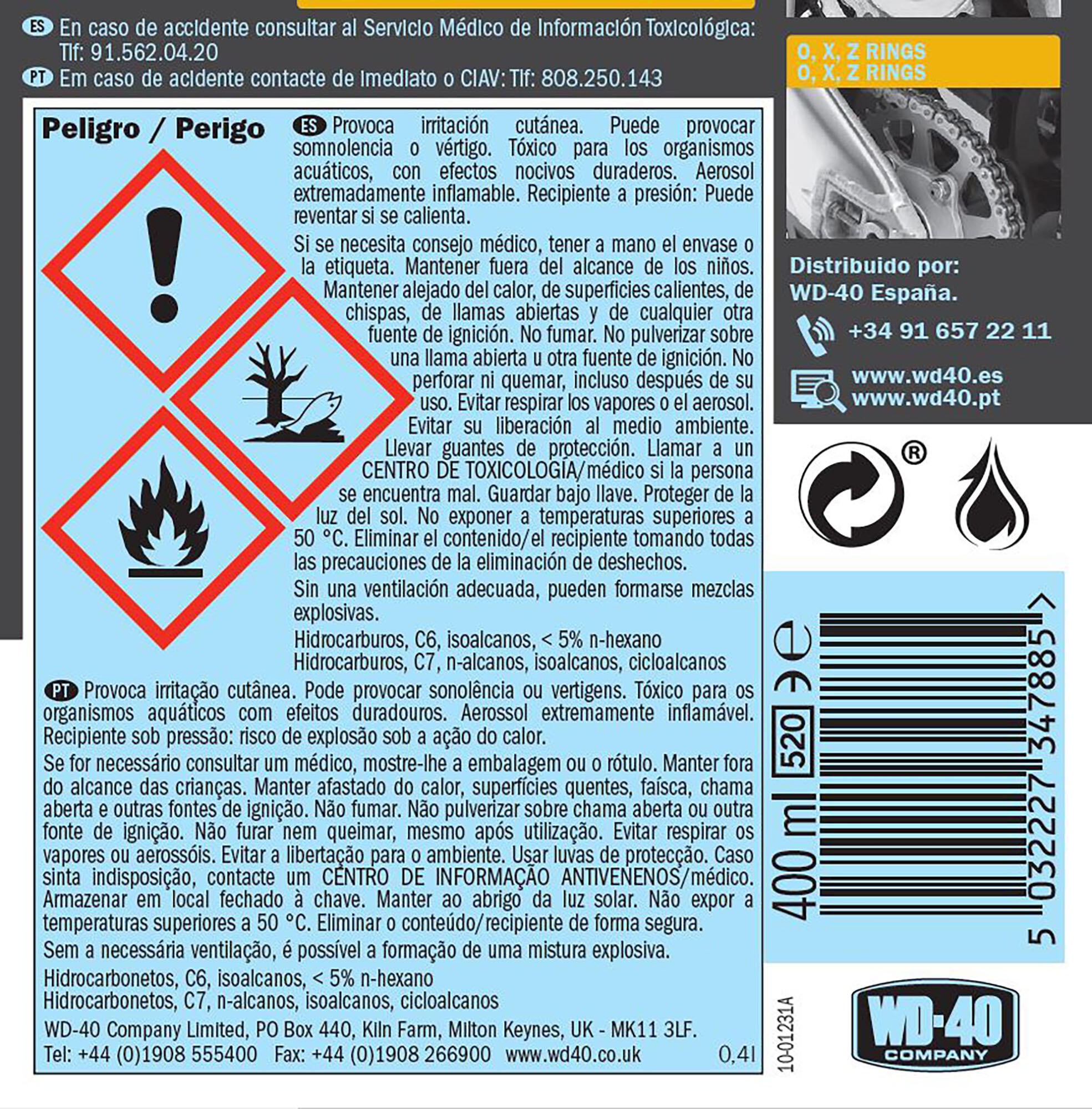 Massa para correntes para ambiente húmido em spray 400 ml WD-40 Specialist - 4