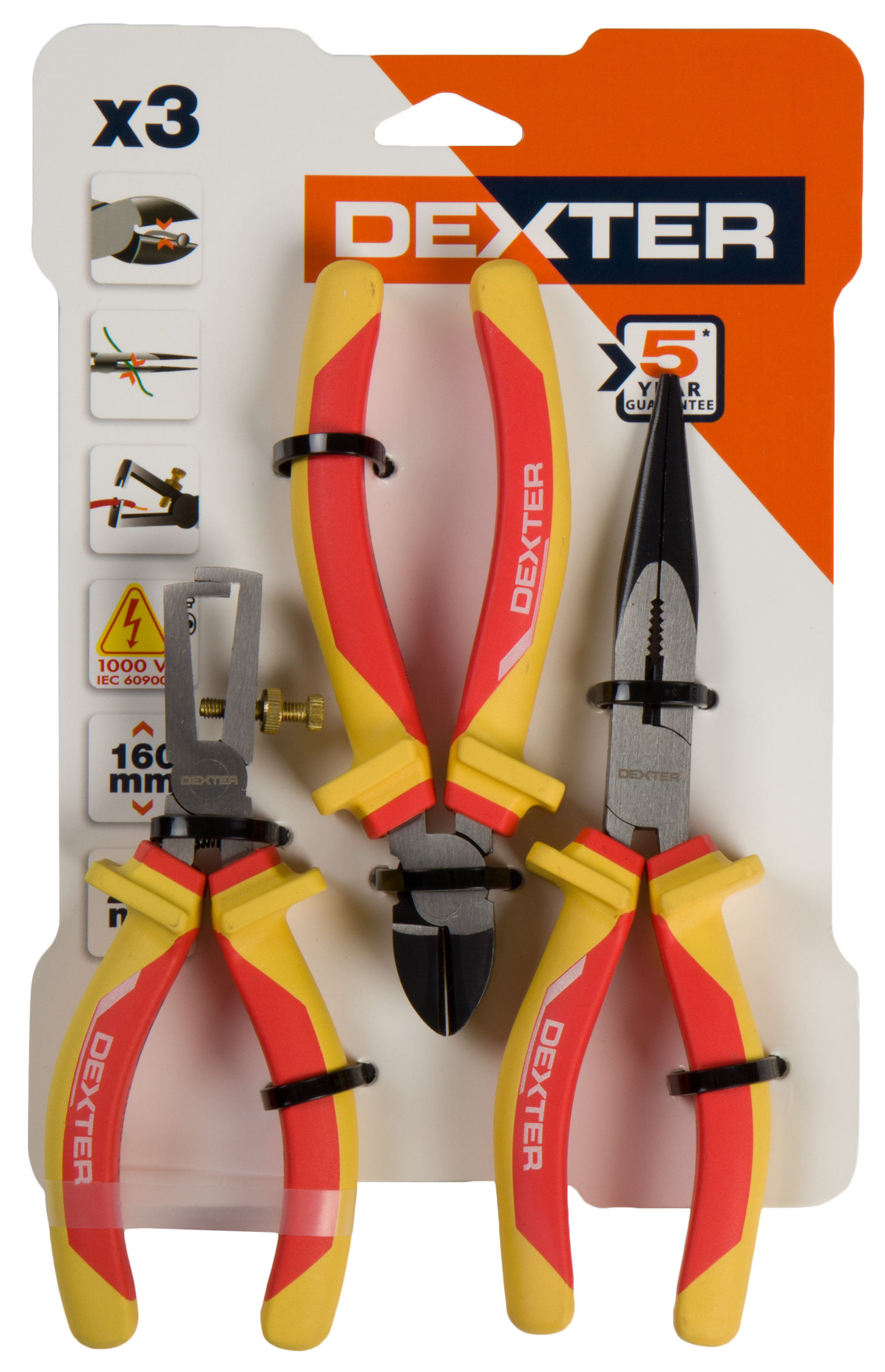3 alicates isolados DEXTER - 8