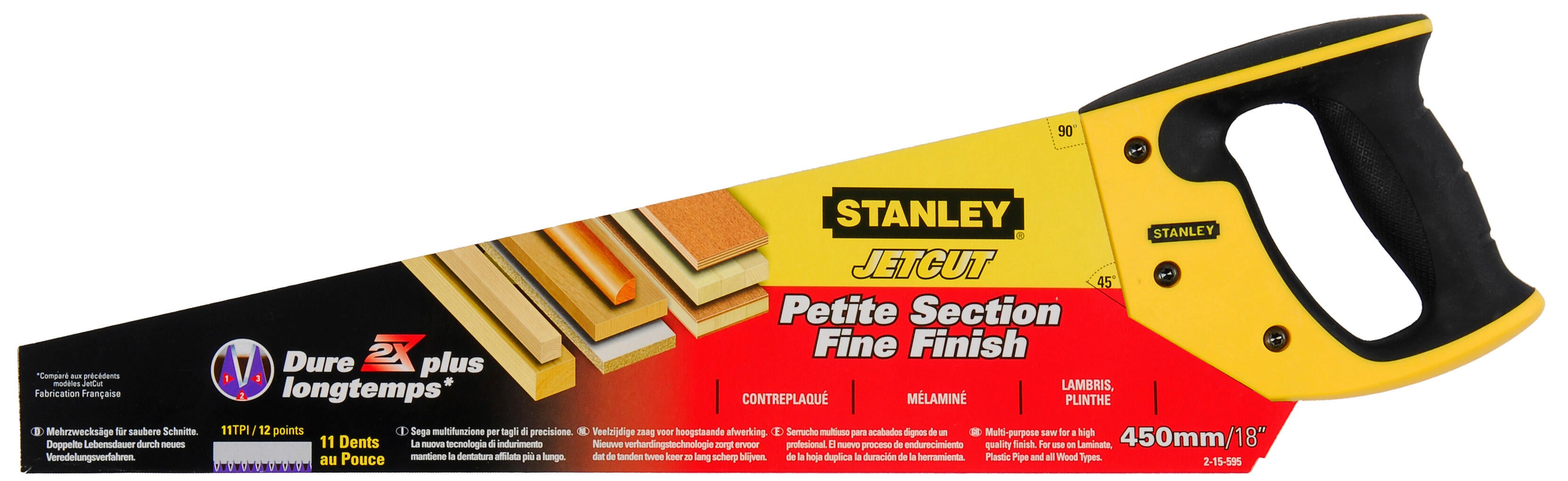 Sega a mano STANLEY Jet Cut  lama in acciaio 11 TPI L 450 mm - 5