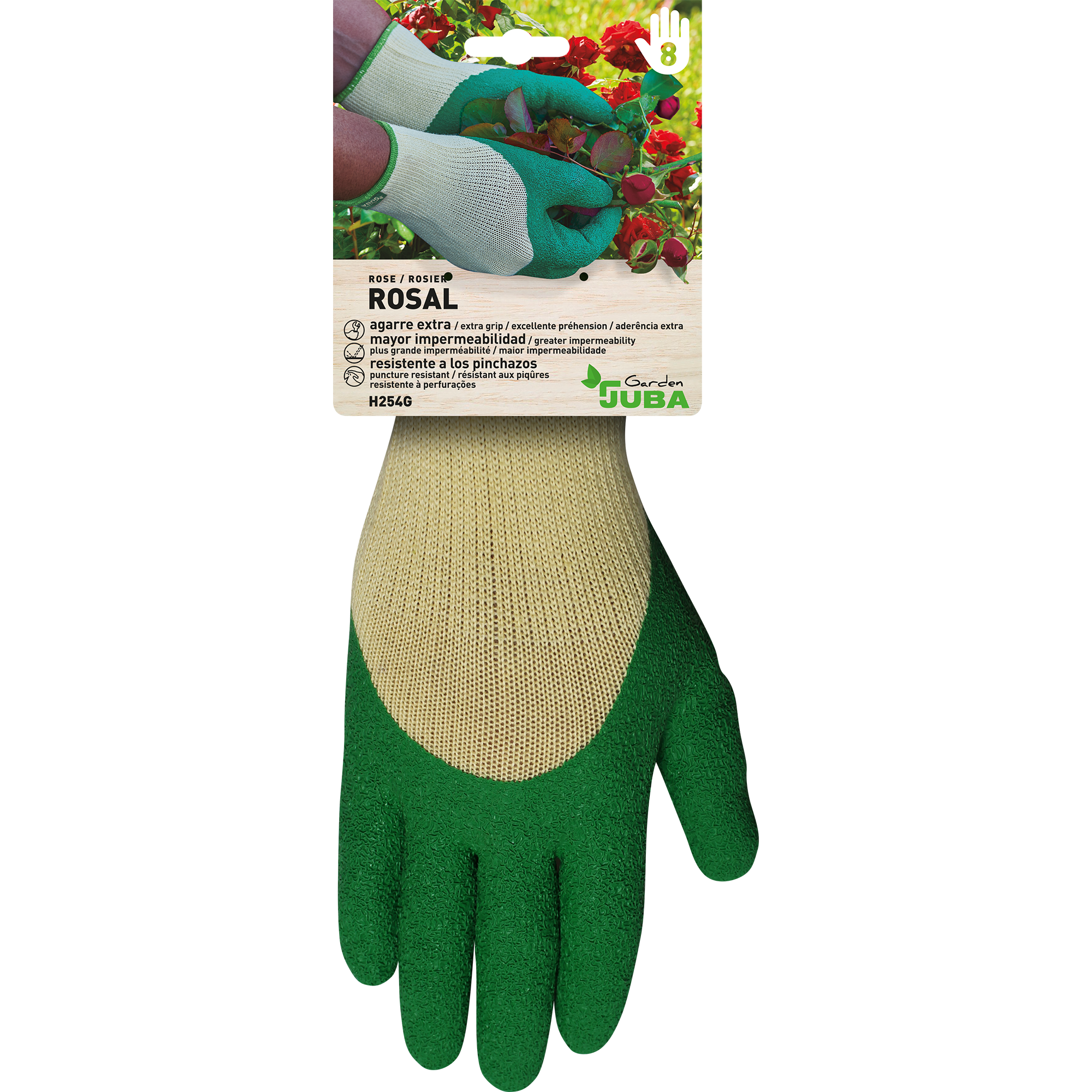 Guantes de jardín para rosales/maleza JUBA látex T9 / L - 3