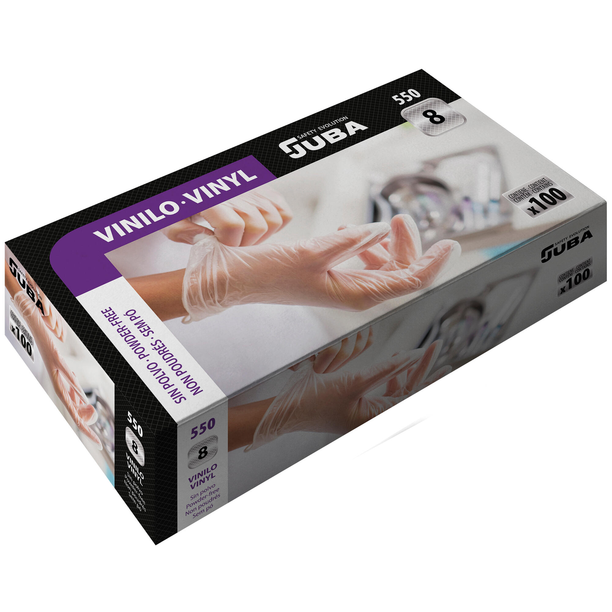 Guante desech vinilo sin polvo. Talla 10 - 3