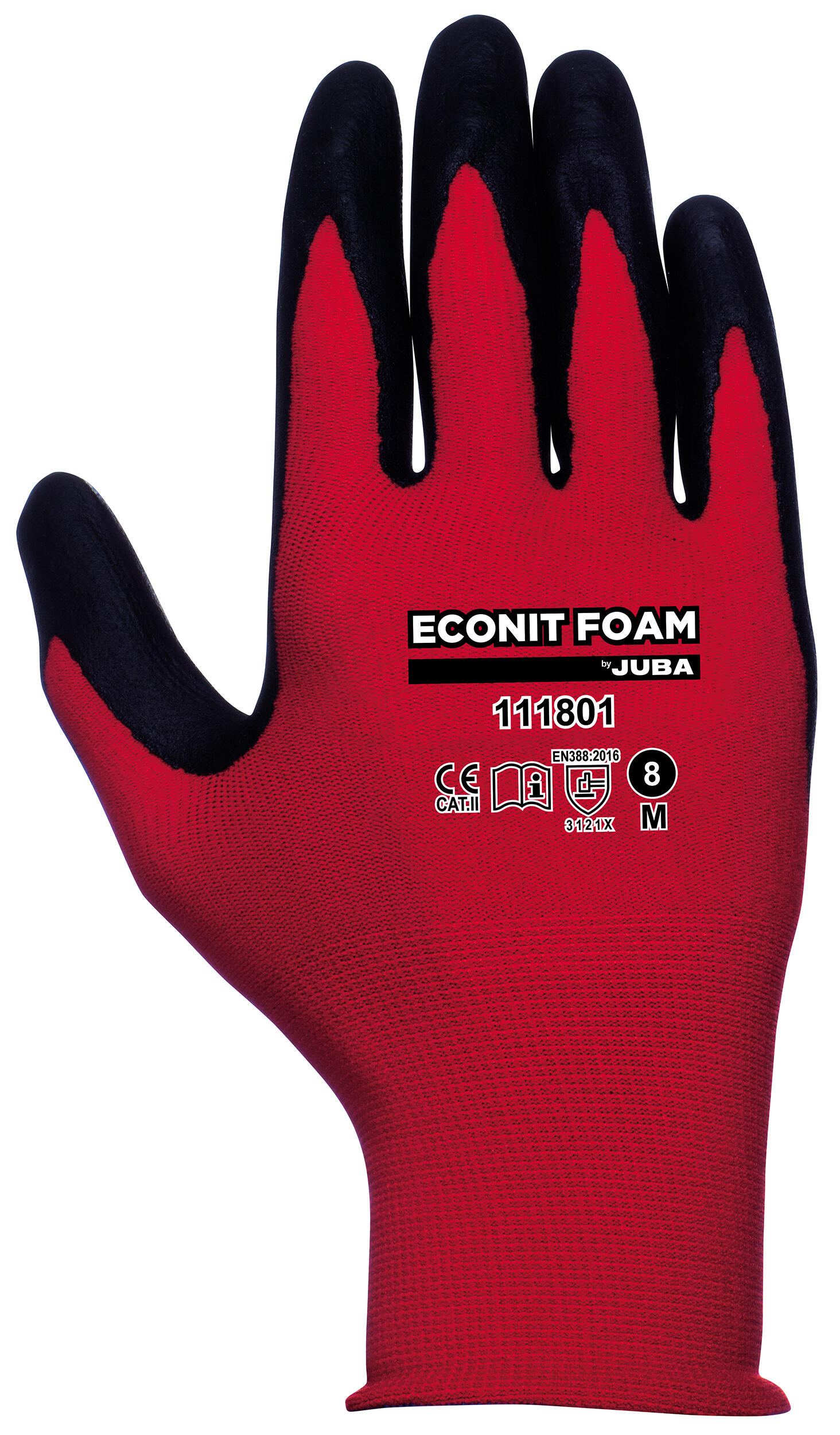 Guante de nylon recubierto de nitrilo foam refjuba h111801-8