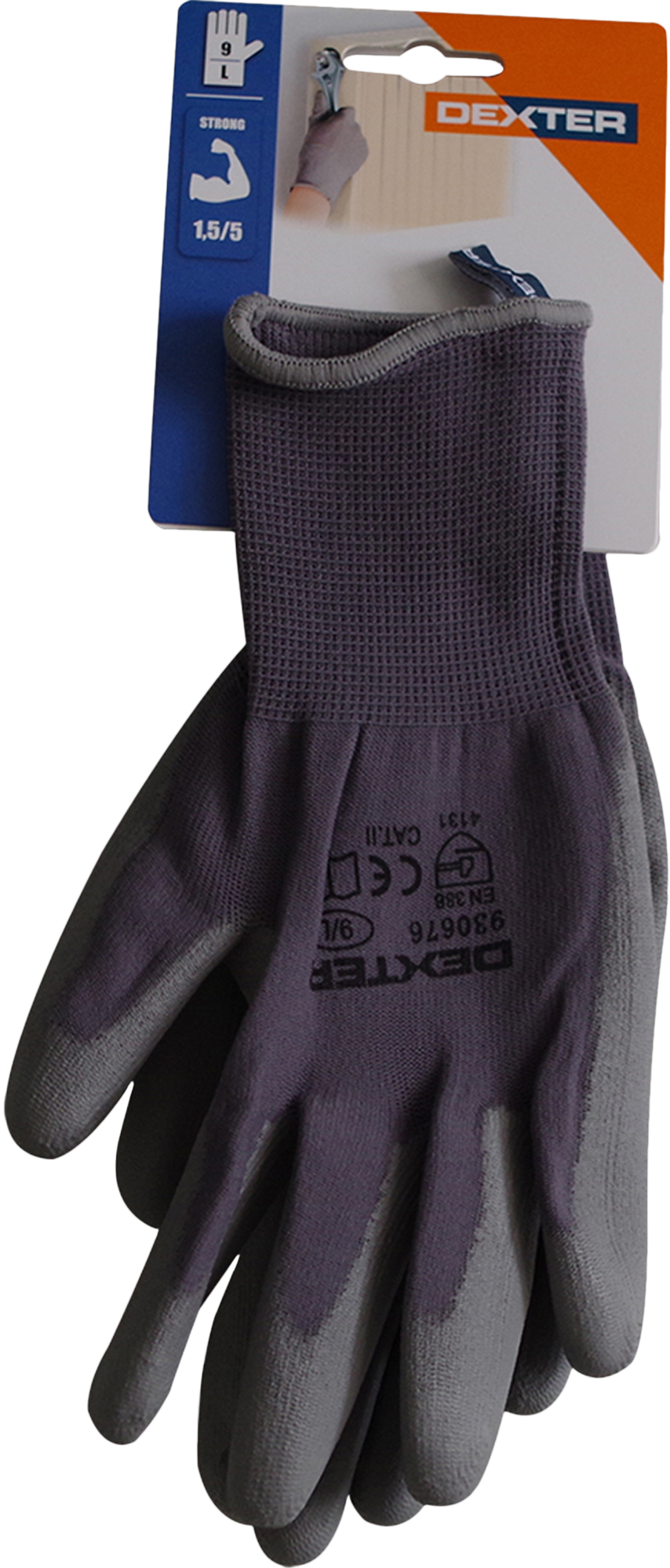 Guantes DEXTER poliuretano gris táctil T9 - 5