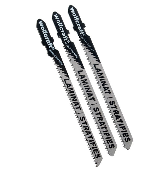 3 Hoja de sierra calar ,vástago en T, cerámico ,corte fino de 75 mm WOLFCRAFT