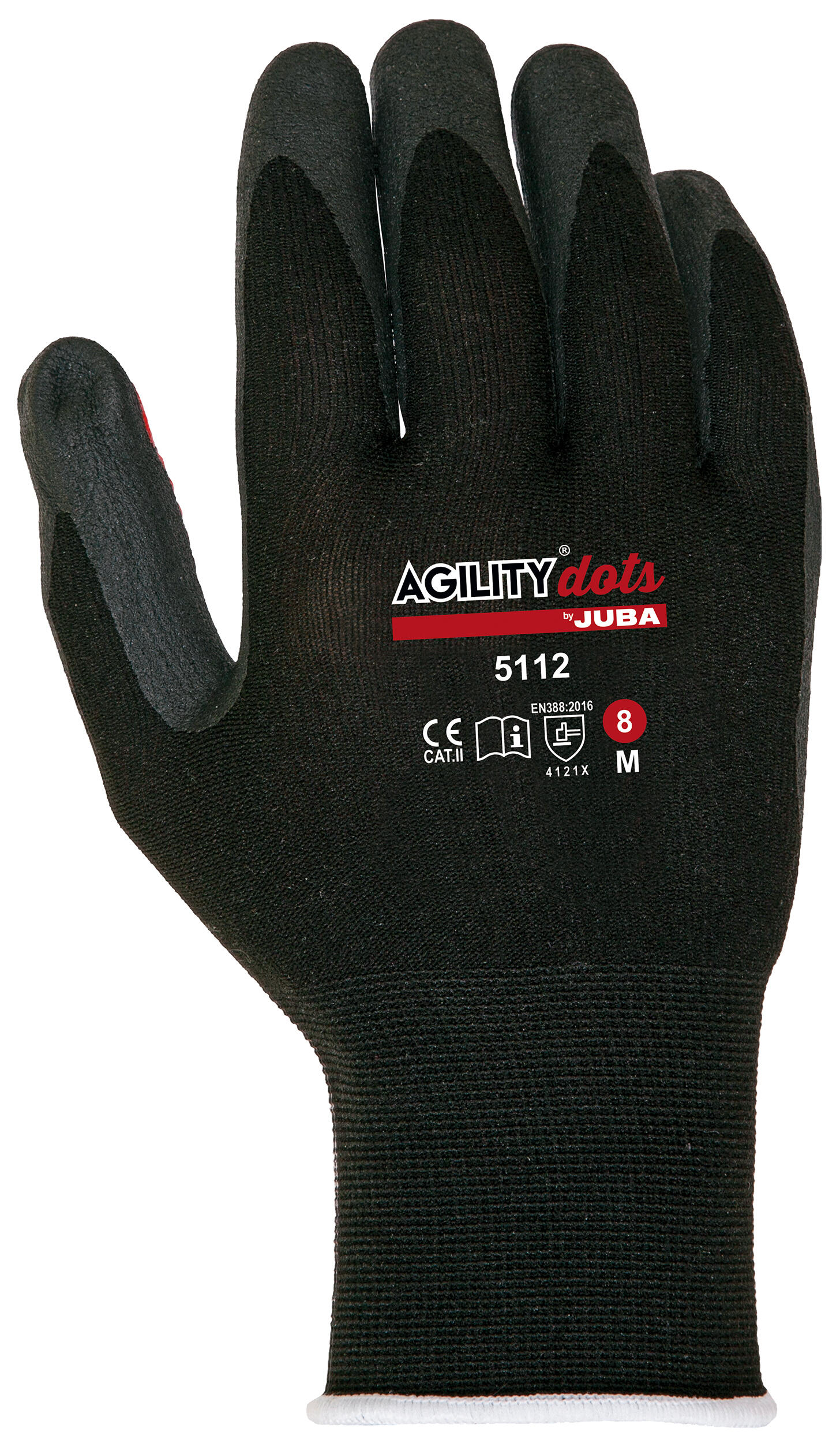 Guante nylon recubierto nitrilo con puntos.ref. juba h5112-9