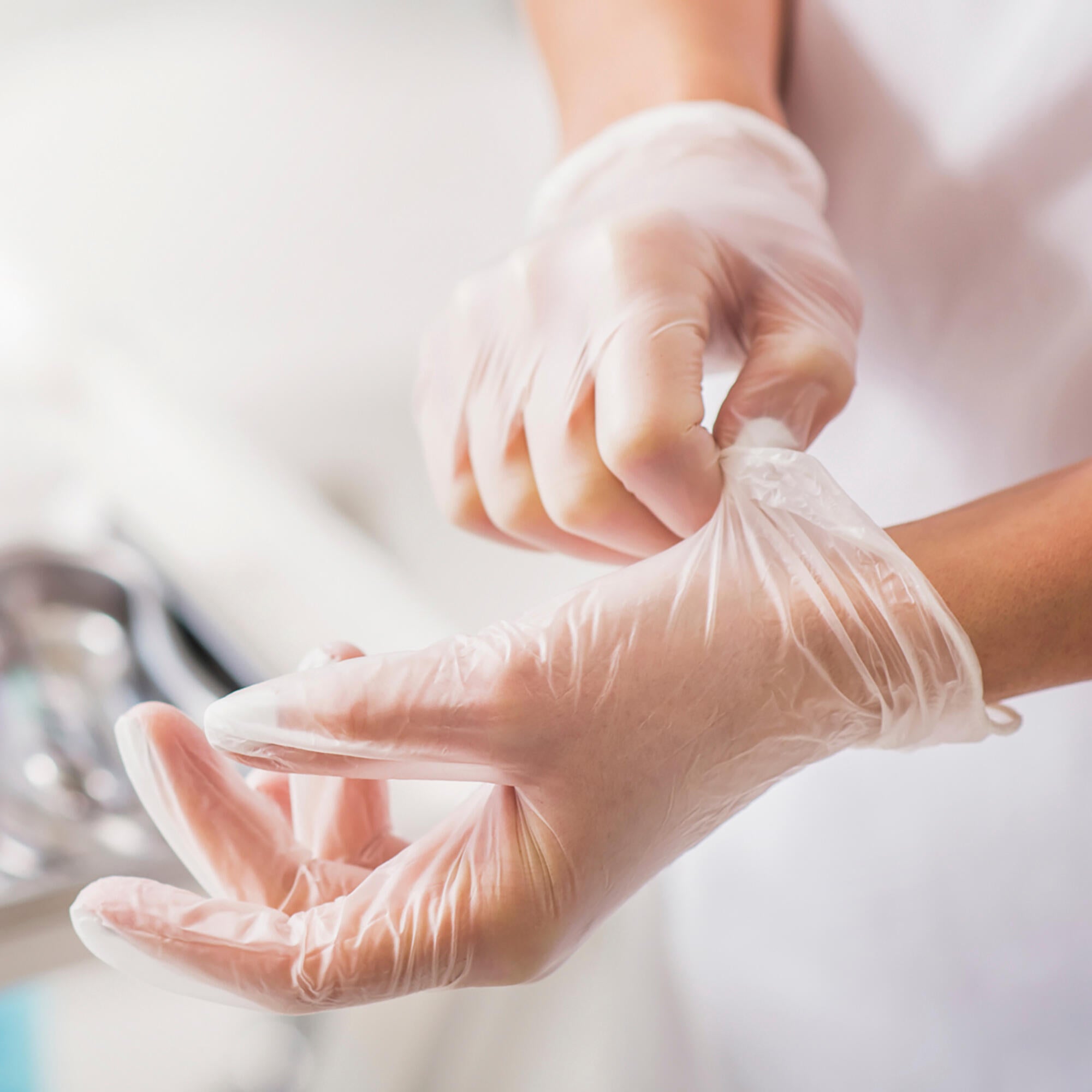 Guante desech vinilo sin polvo. Talla 10 - 2