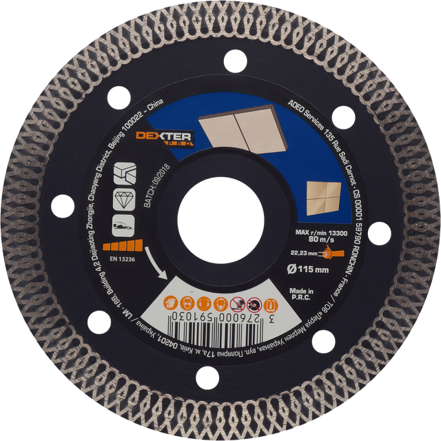 Disco de diamante para cerámica DEXTER Pro ø115 mm