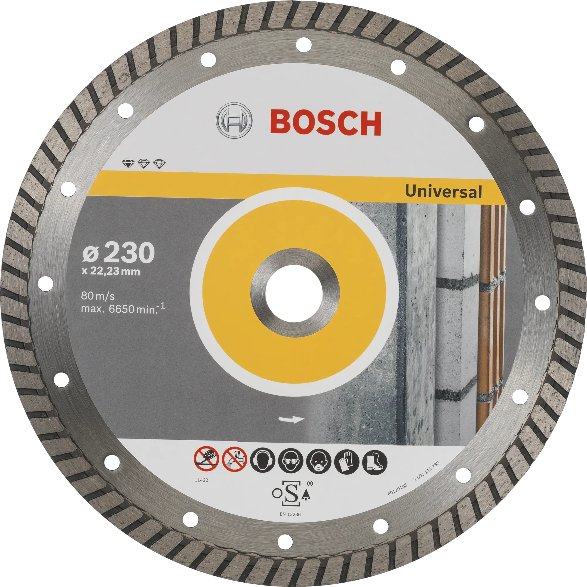 Disco diamante bosch 230 mm turbo universal