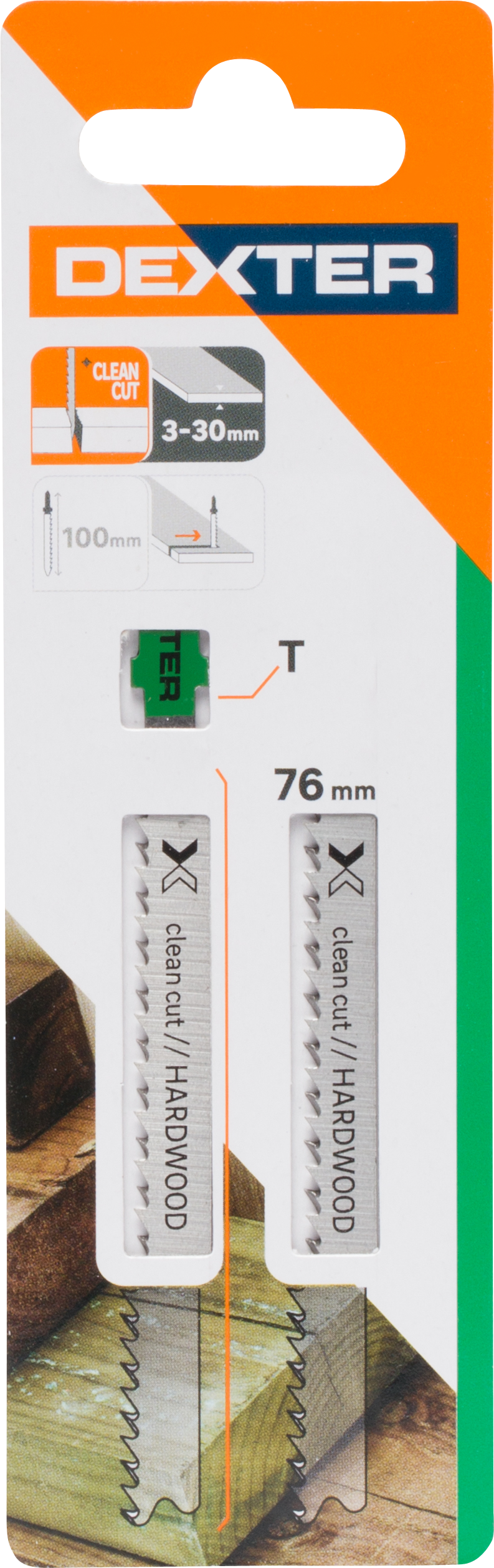 2 lâminas para serra tico tico conico 100 mm  Dexter - 3