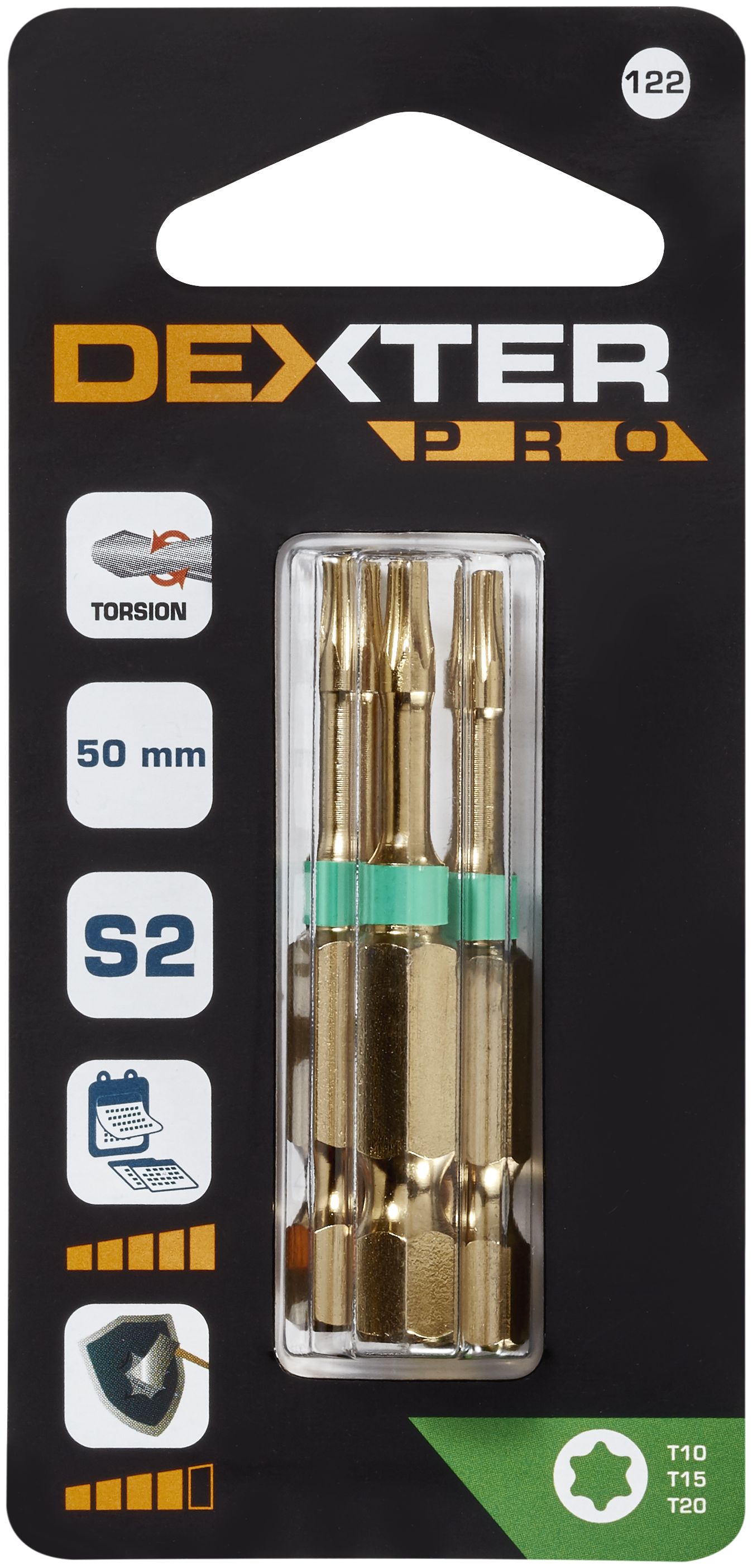 Conjunto de 3 pontas DEXTER PRO T10,15,20 50MM - 4