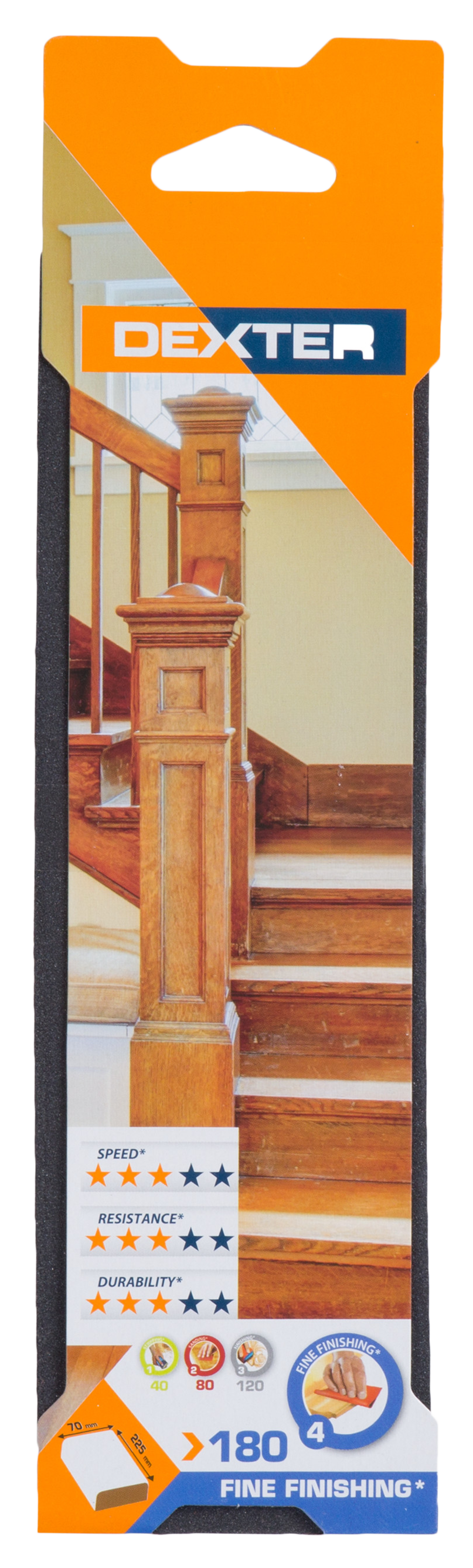 Esponja abrasiva DEXTER MADEIRA G180 225X70 - 7