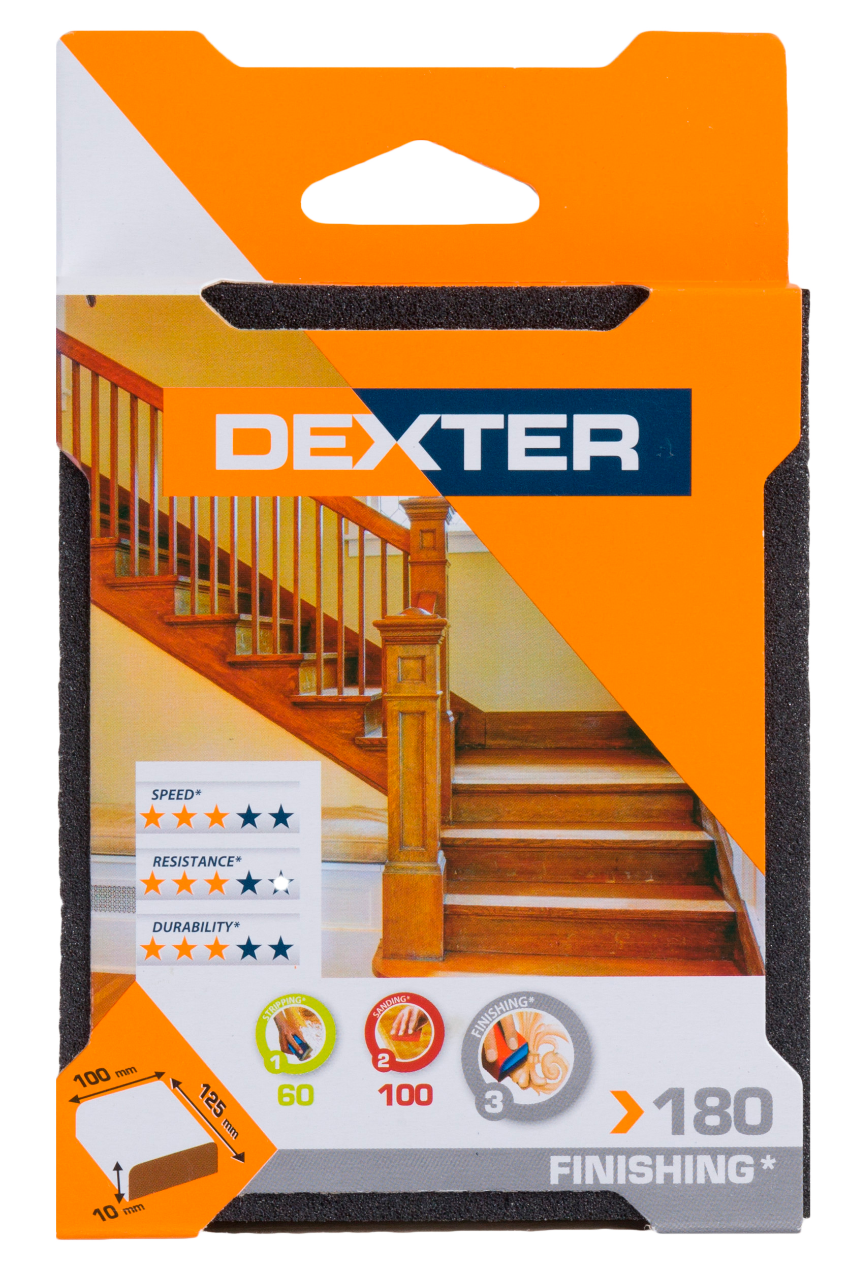 Esponja abrasiva DEXTER de grano 180 - 10