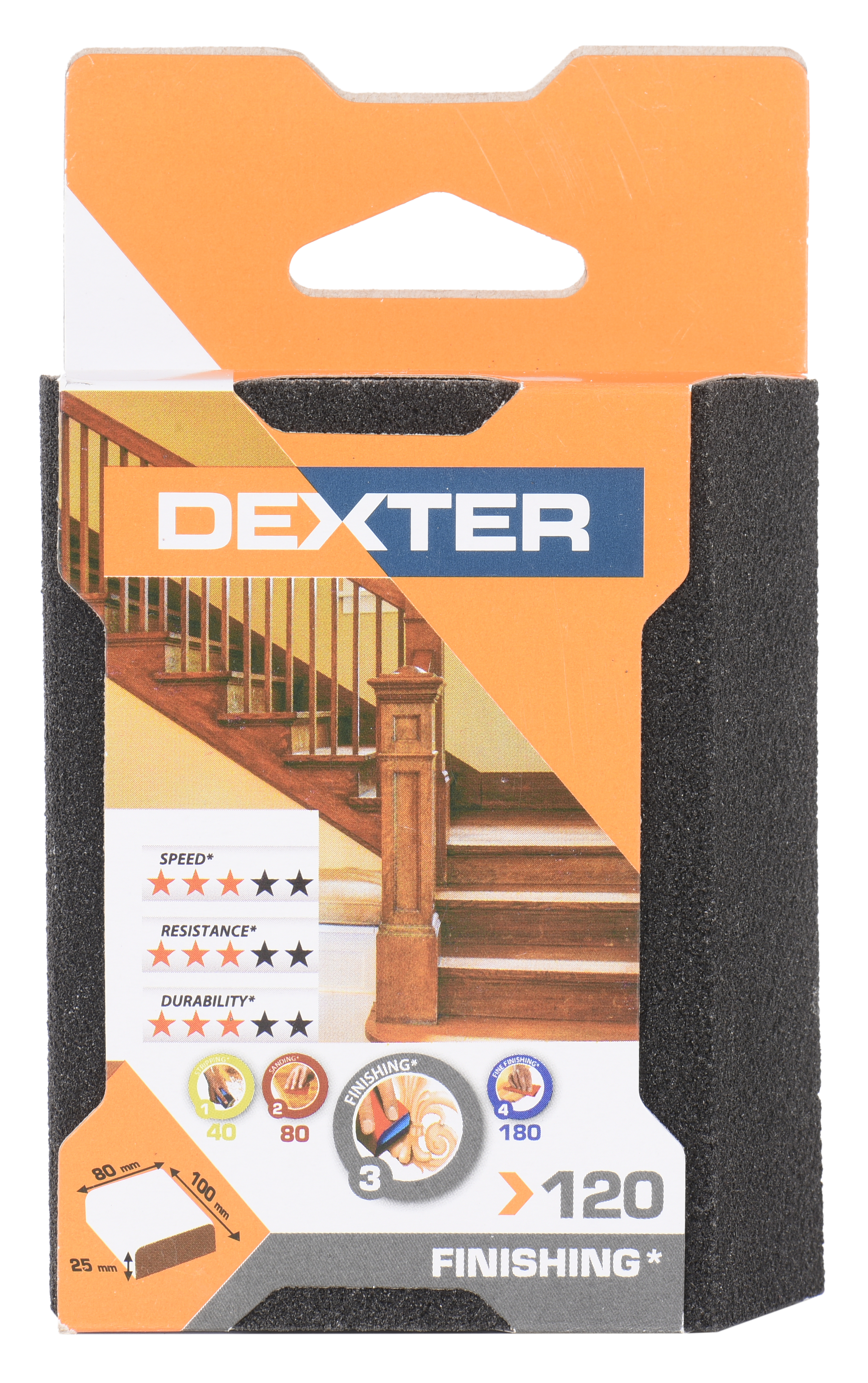 Esponja abrasiva DEXTER MADEIRA G120 - 5