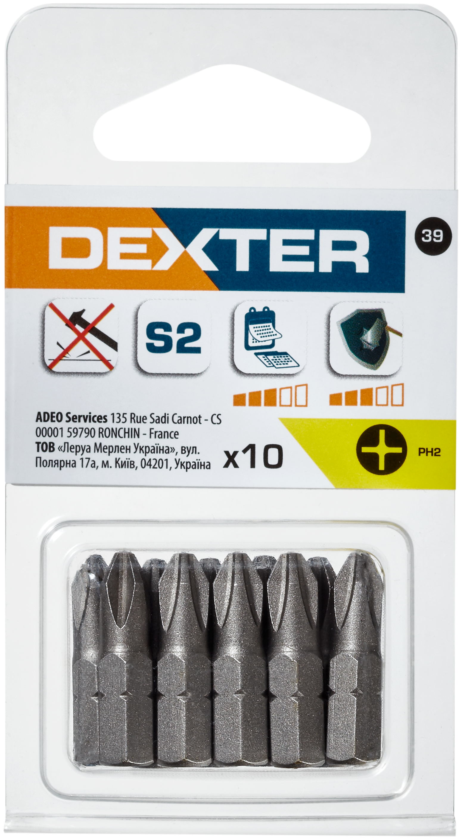 10 pontas DEXTER PH2 25MM - 4