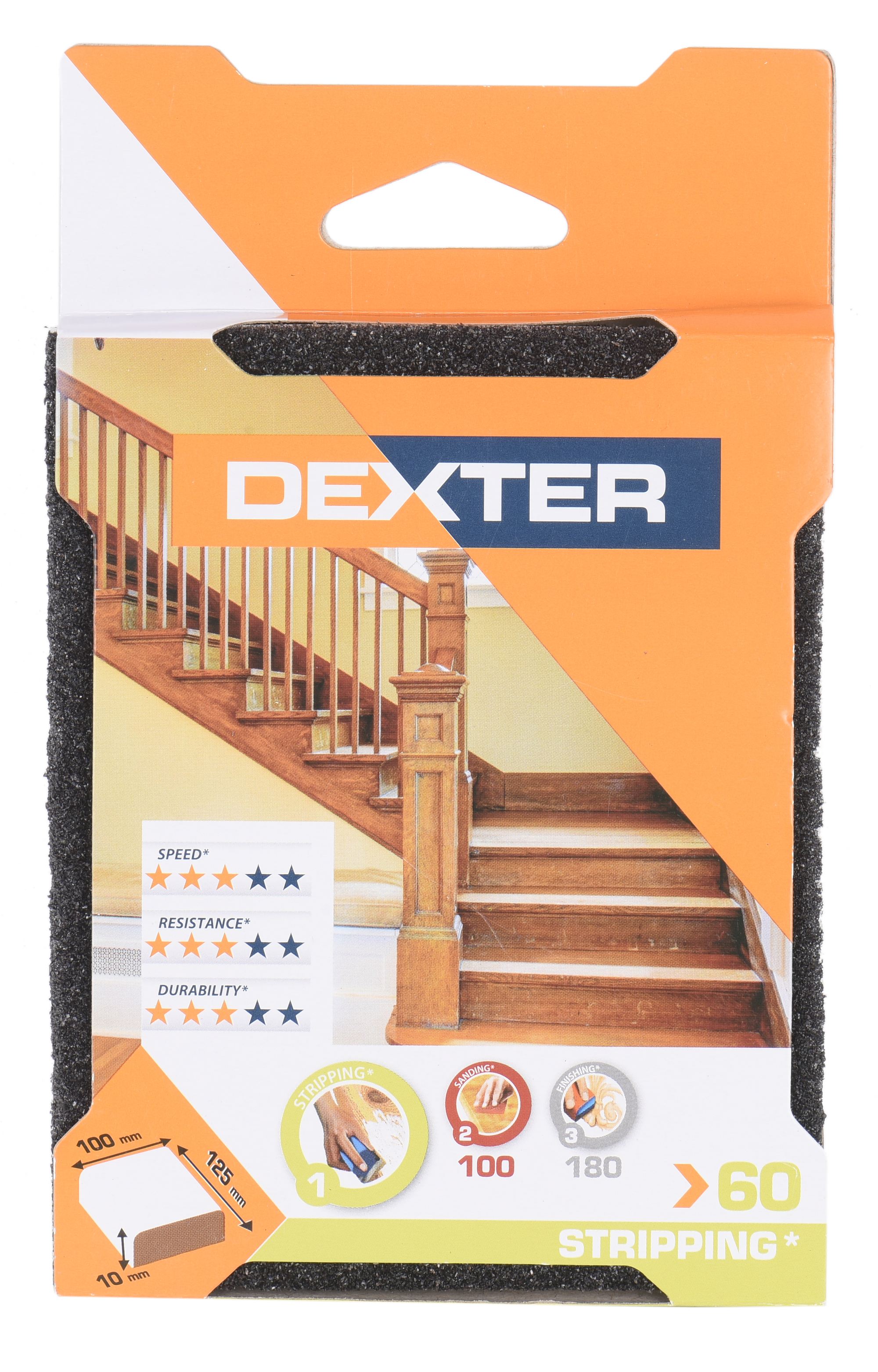 Esponja abrasiva DEXTER de grano 60 - 9