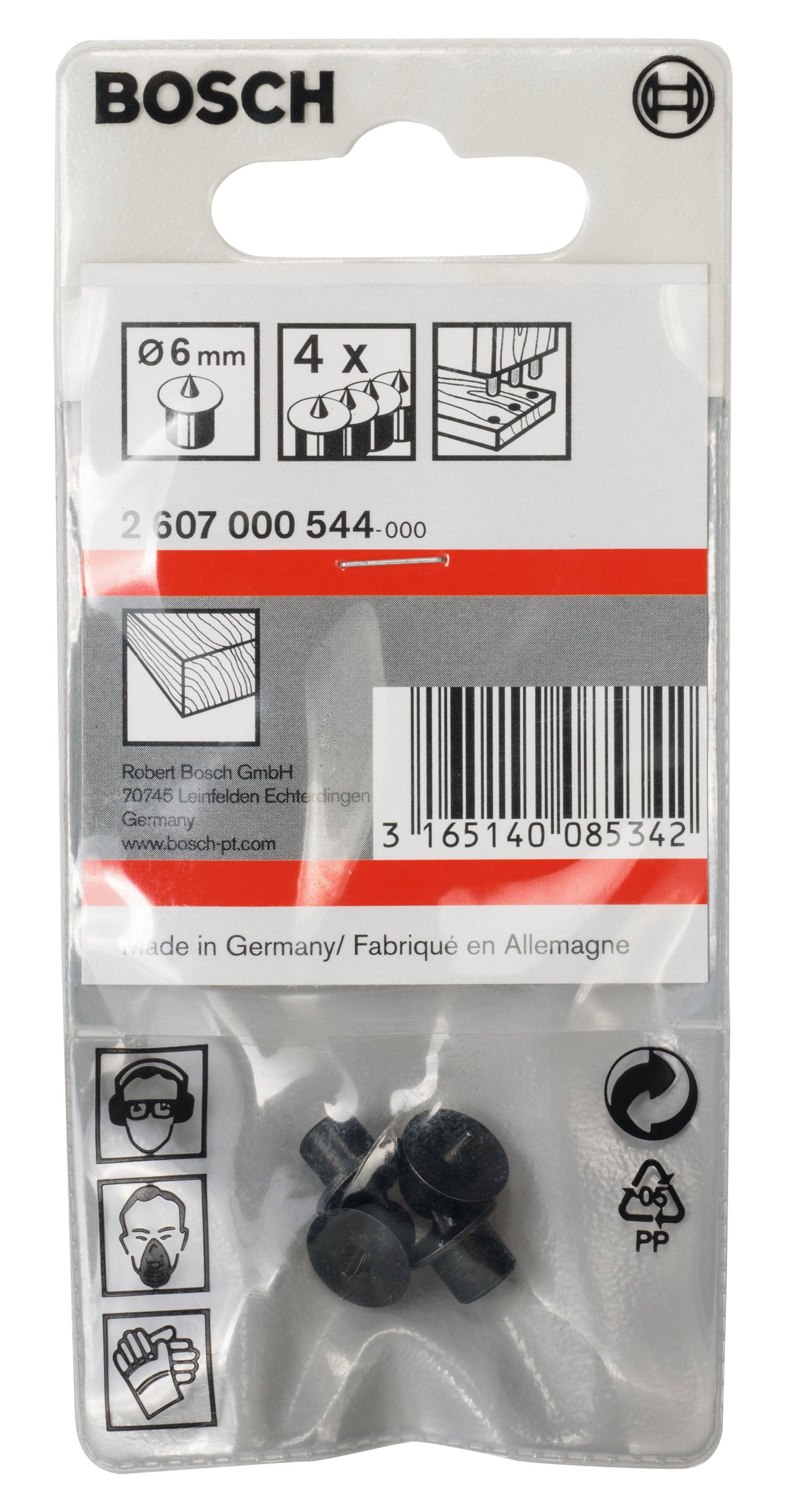 Posicionador tacos bosch 4pcs 6 mm