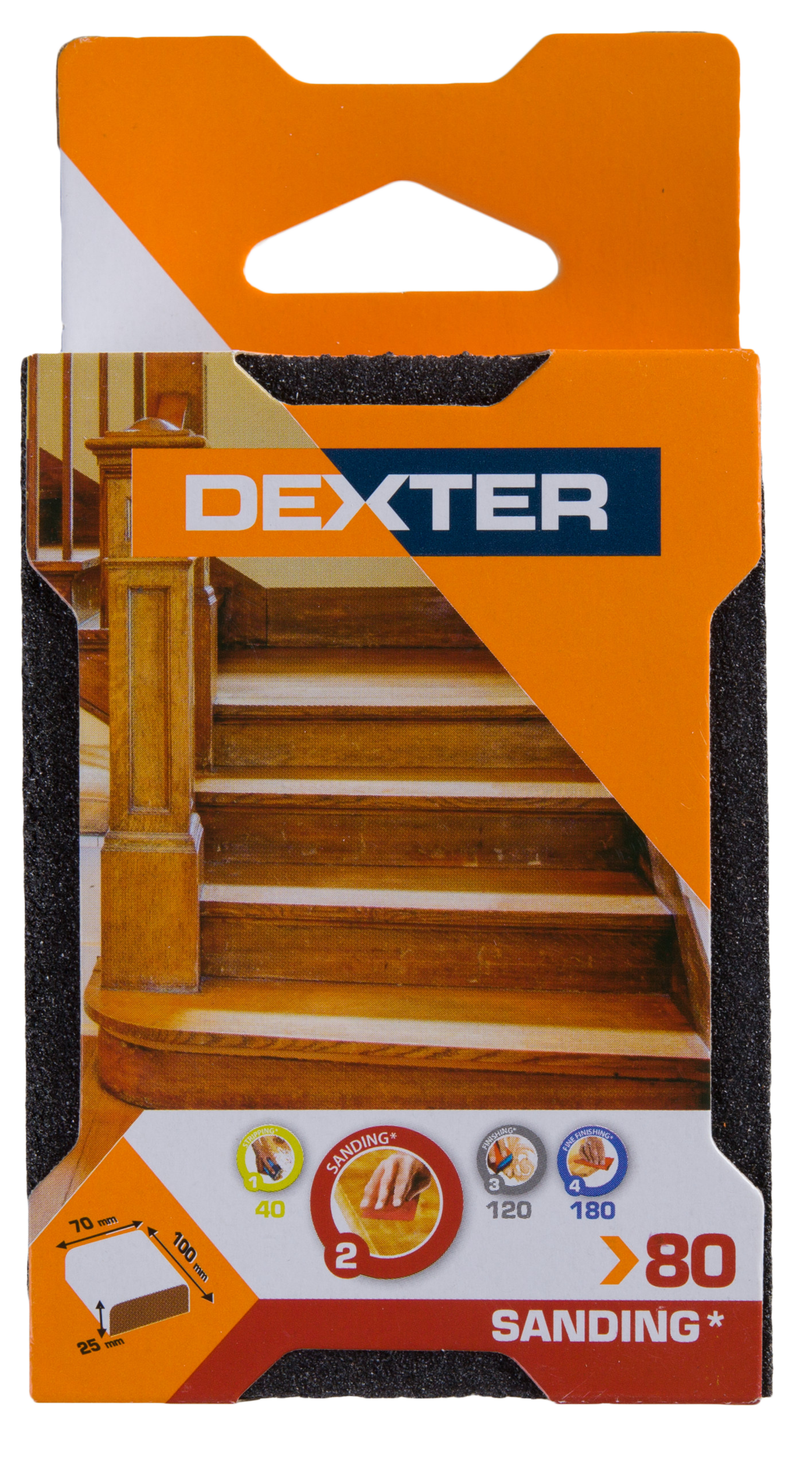 Esponja abrasiva DEXTER 100X70MM GR80 - 6