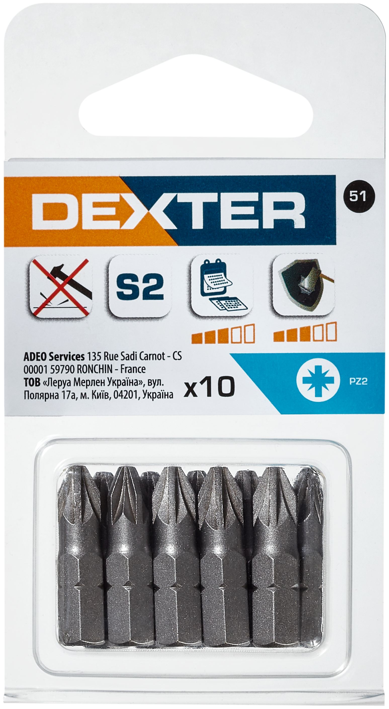10 pontas DEXTER PZ2 25MM - 4