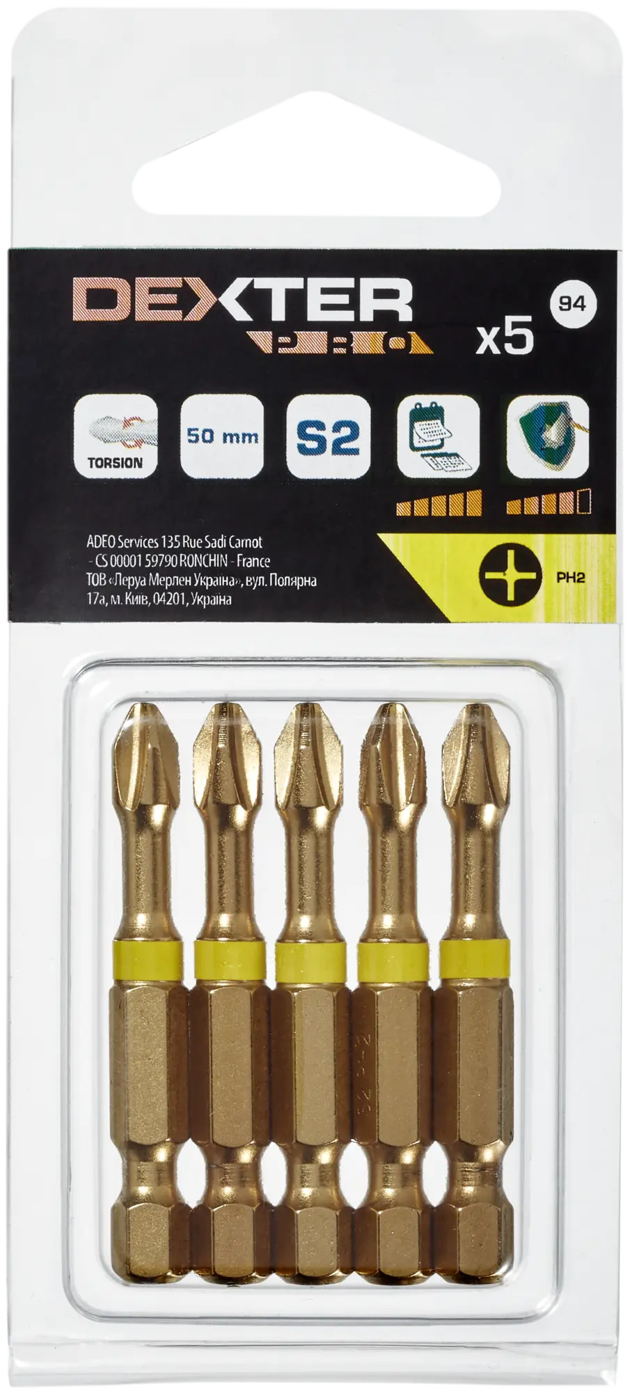 5 pontas Ph2 50 mm Dexter Pro - 4