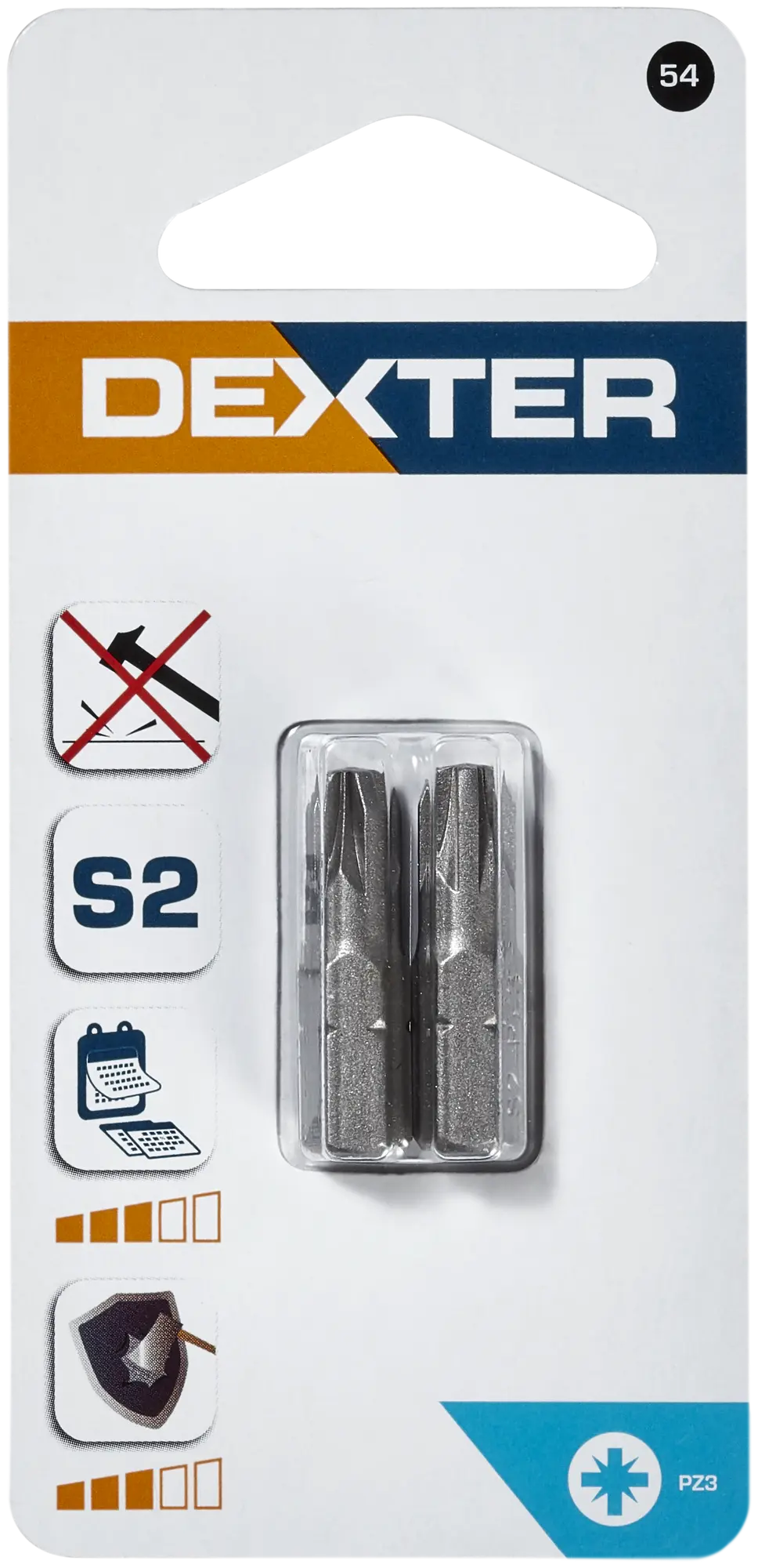 Punta de destornillador DEXTER pz3 + l.corta (hasta 25 mm)mm - 5