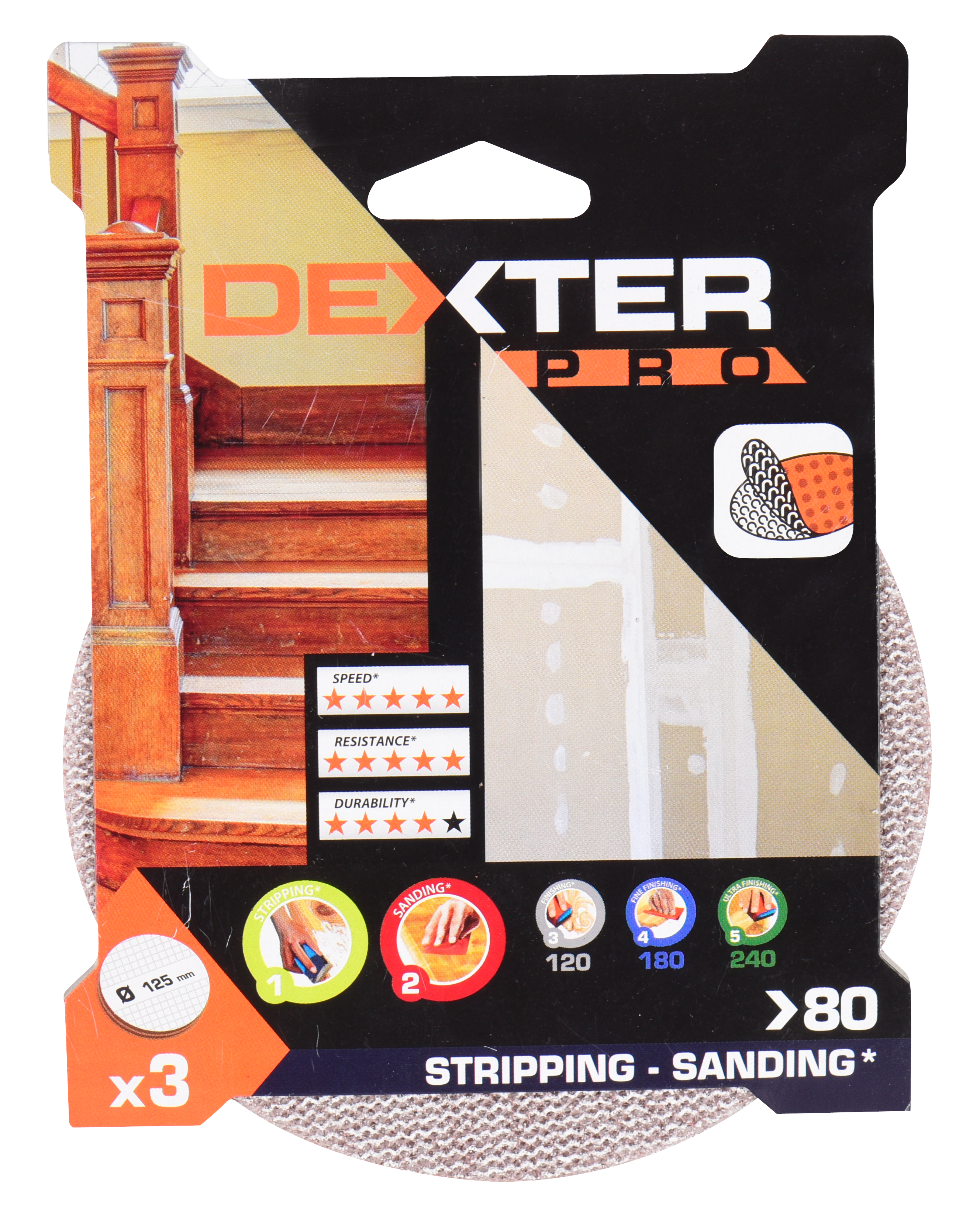 3 discos DEXTER PRO D125MM G80 - 7