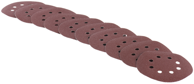 Lot de 10 disques abrasifs  oxyde d'alumine, , l.125 x L.125 mm grain 80