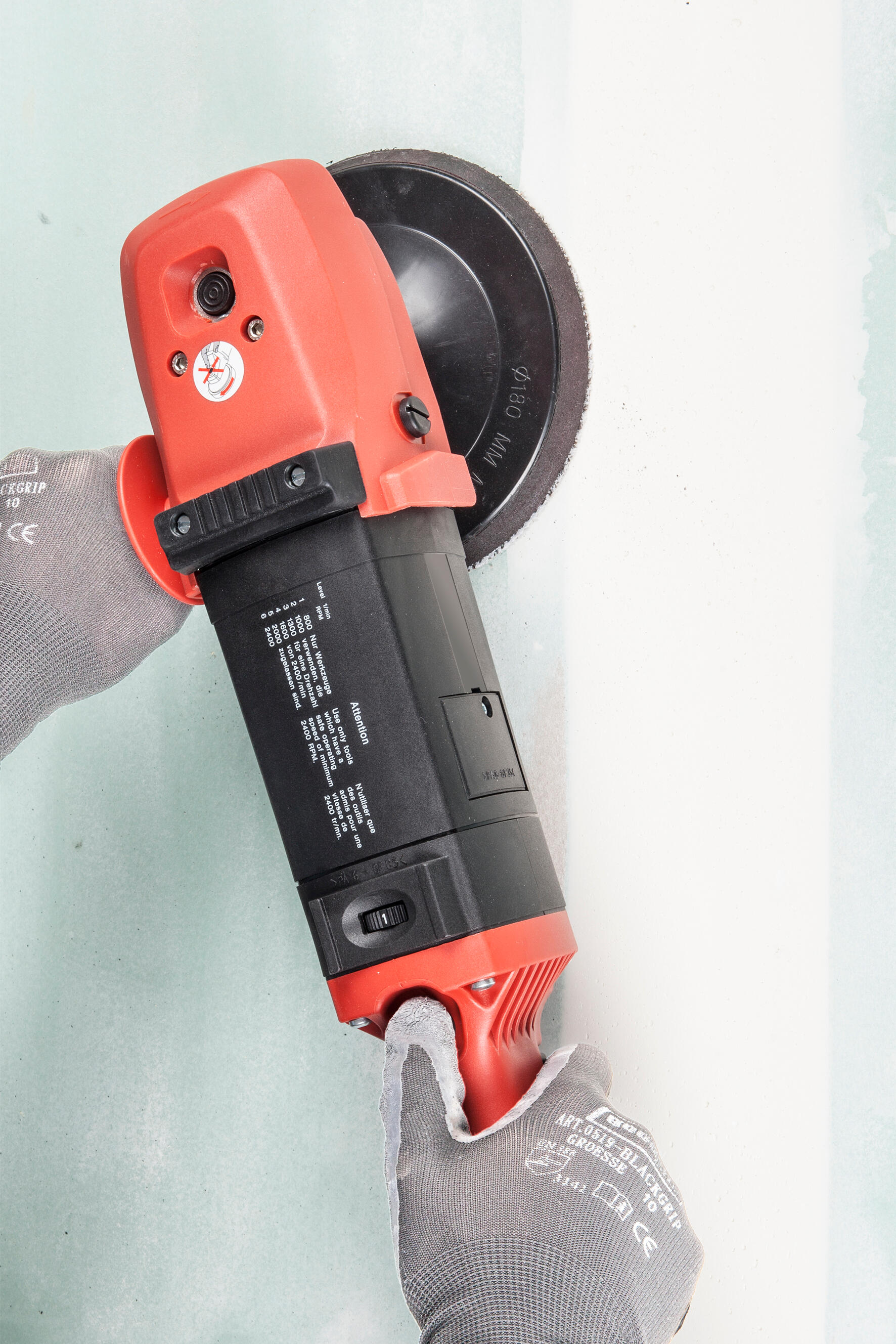 5 Disco abrasivo WOLFCRAFT para lijadora de pared ø 180 mm, grano 80 - 2