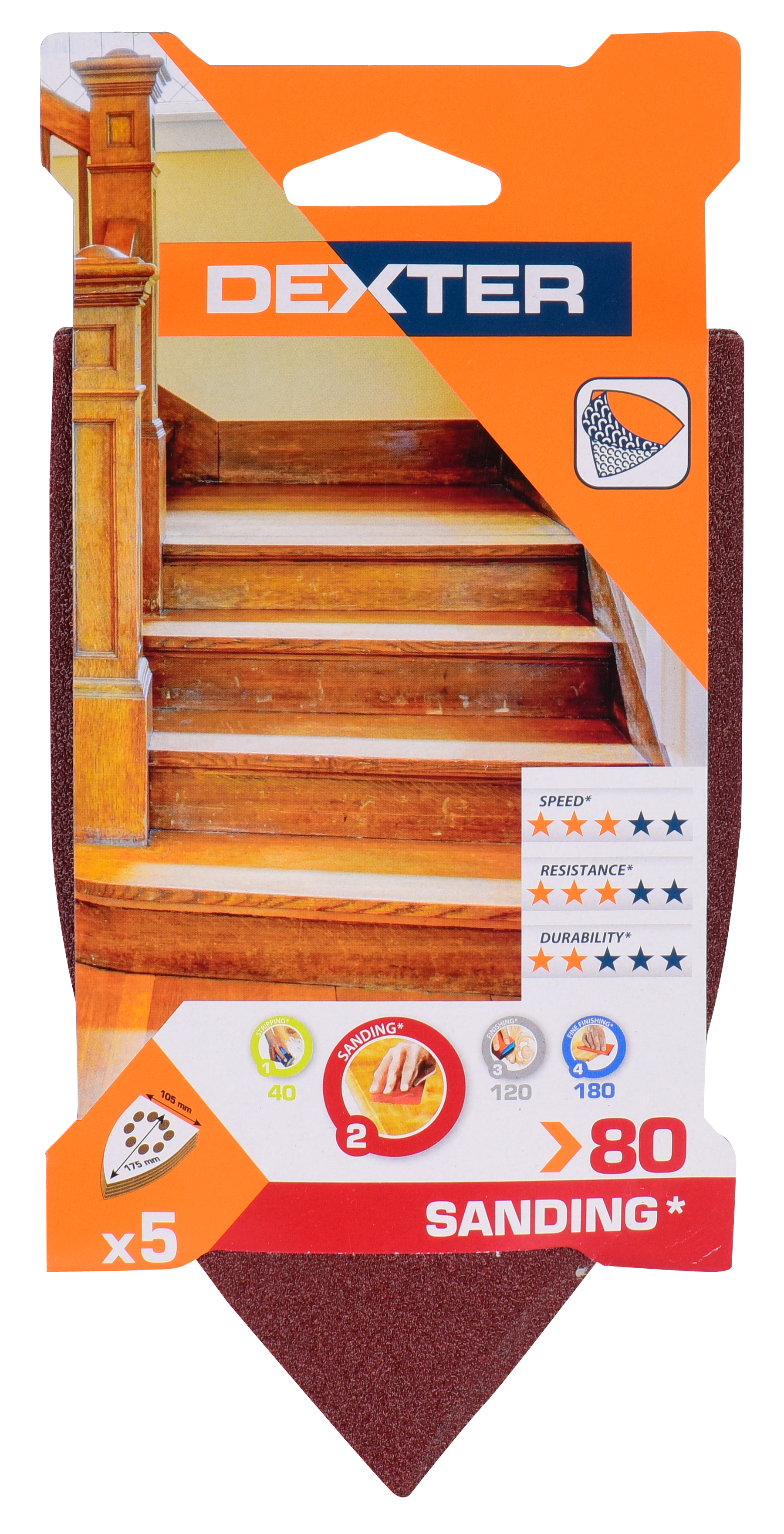 5 lijas para multijadora DEXTER 175x105, grano 80 - 11