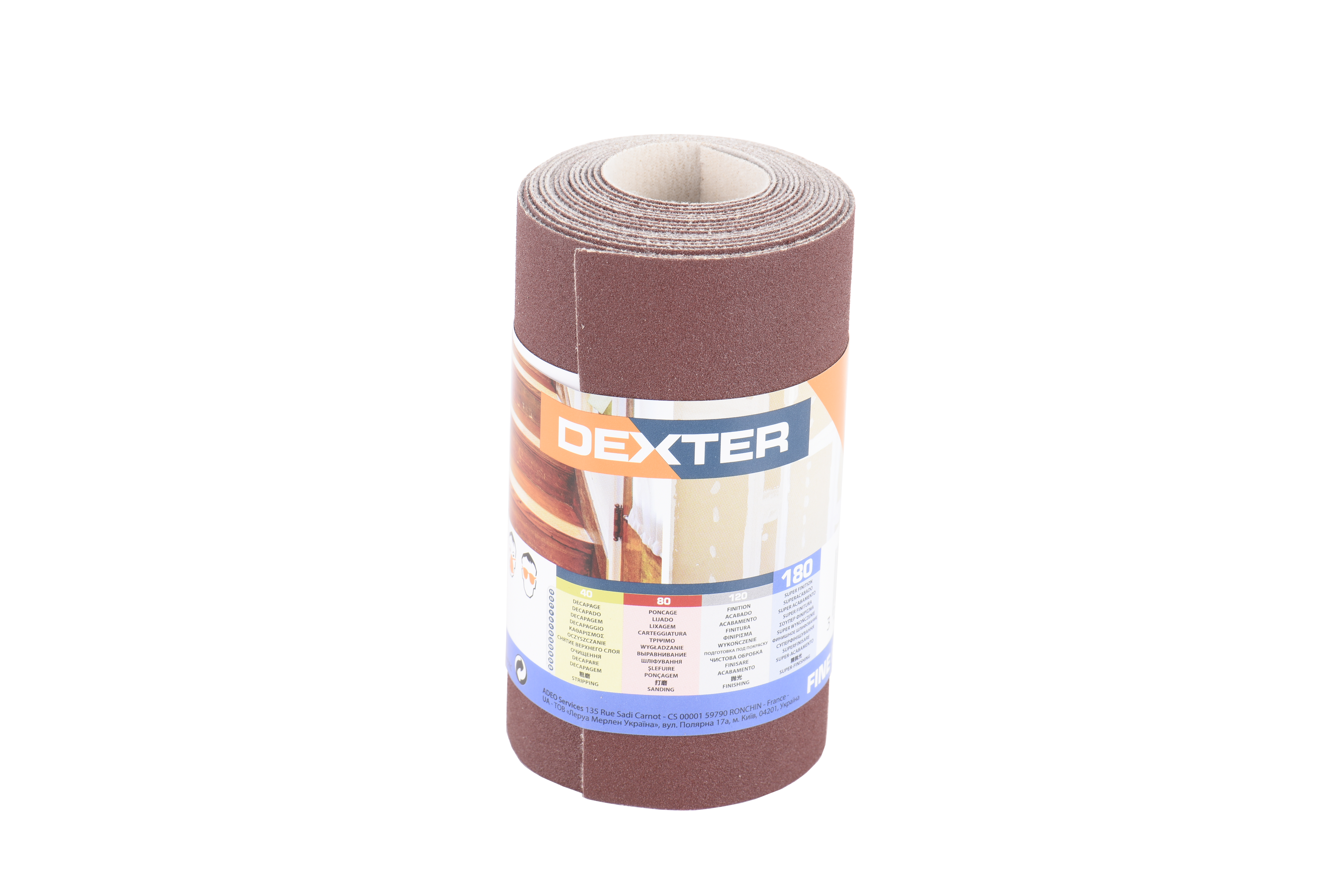 Rollo de hoja abrasiva DEXTER con grano de 180 - 7