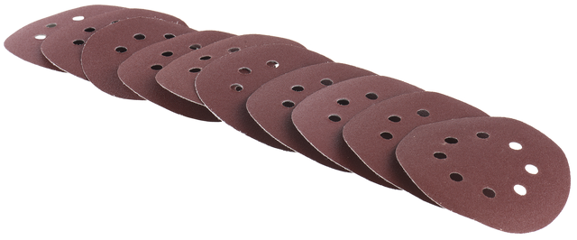 Lot de 10 disques abrasifs  oxyde d'alumine, , l.125 x L.125 mm grain 120