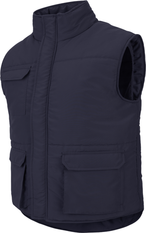 Chaleco Acolchado Bicolor Multibolsillos VELILLA | Azul Navy Y Celeste, Talla 2XL, Cortavientos