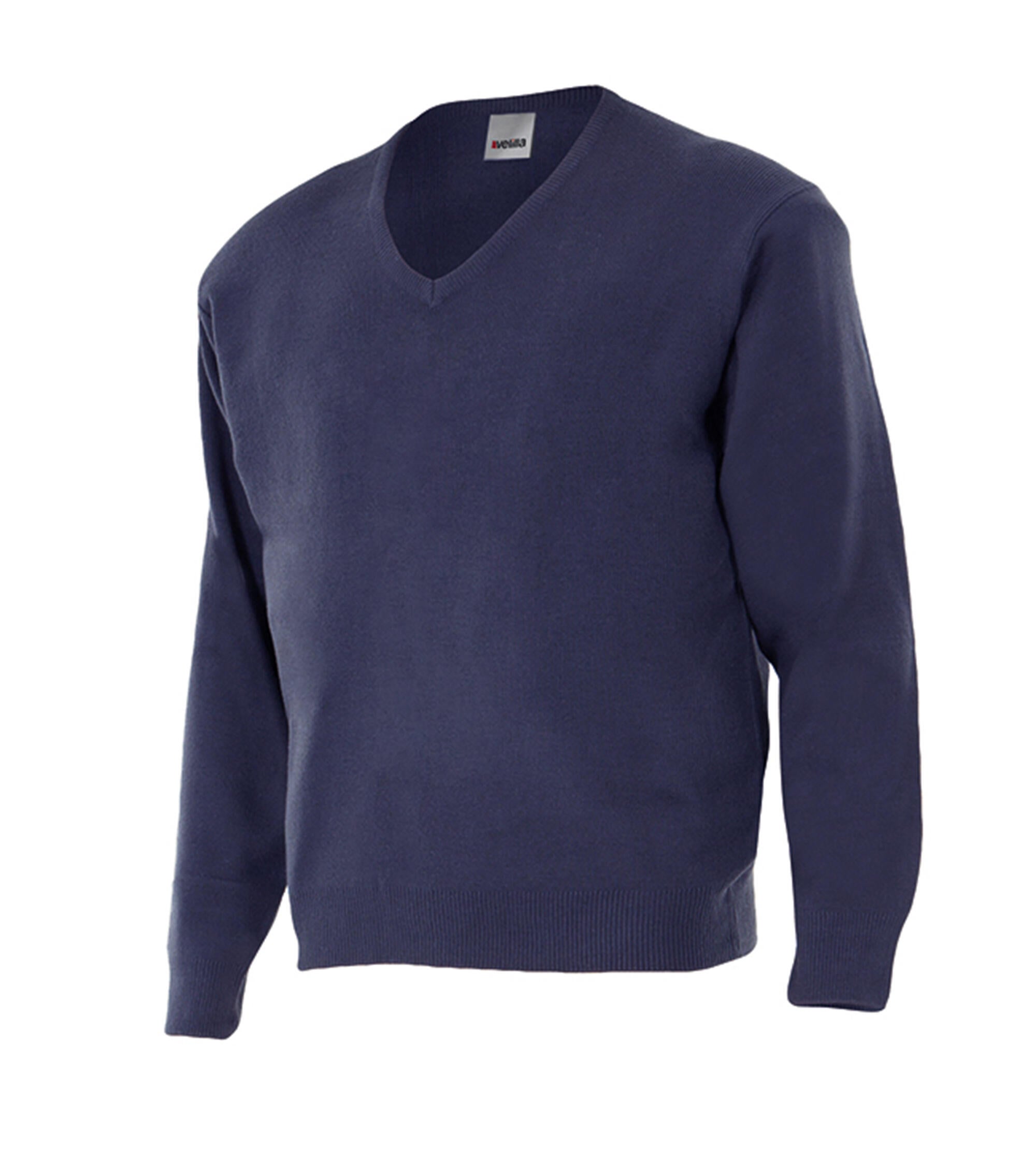 Jersey punto fino cuello en pico velilla - azul marino - s