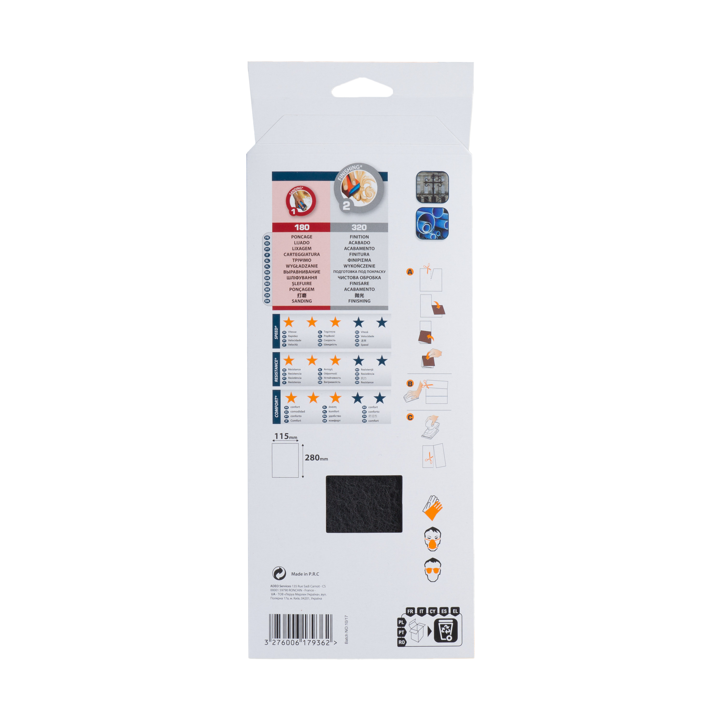 Lixa de metal DEXTER 115X280 G320 - 5
